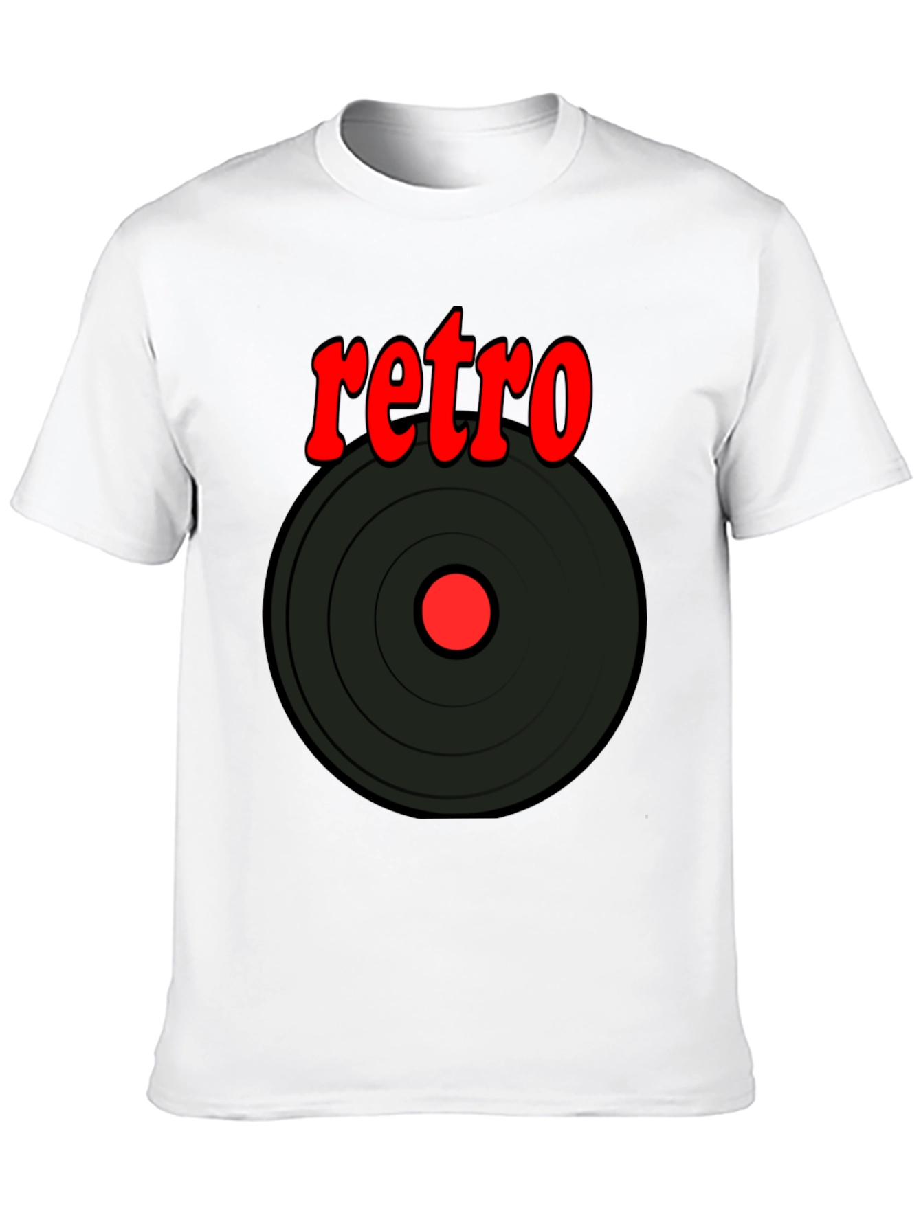 Retro Vinyl Record Graphic T-Shirt