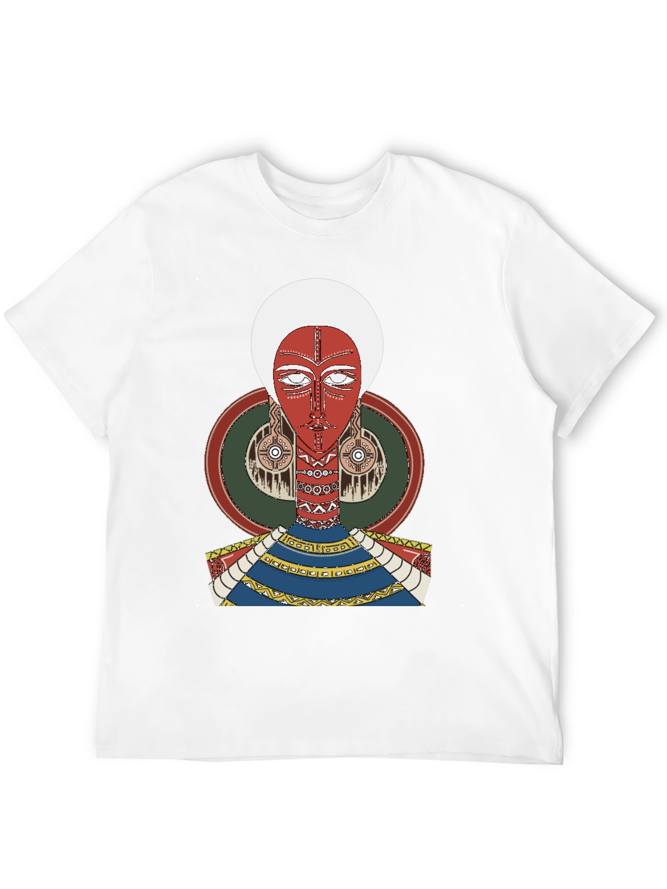 Artistic Tribal Graphic Print Black T-Shirt