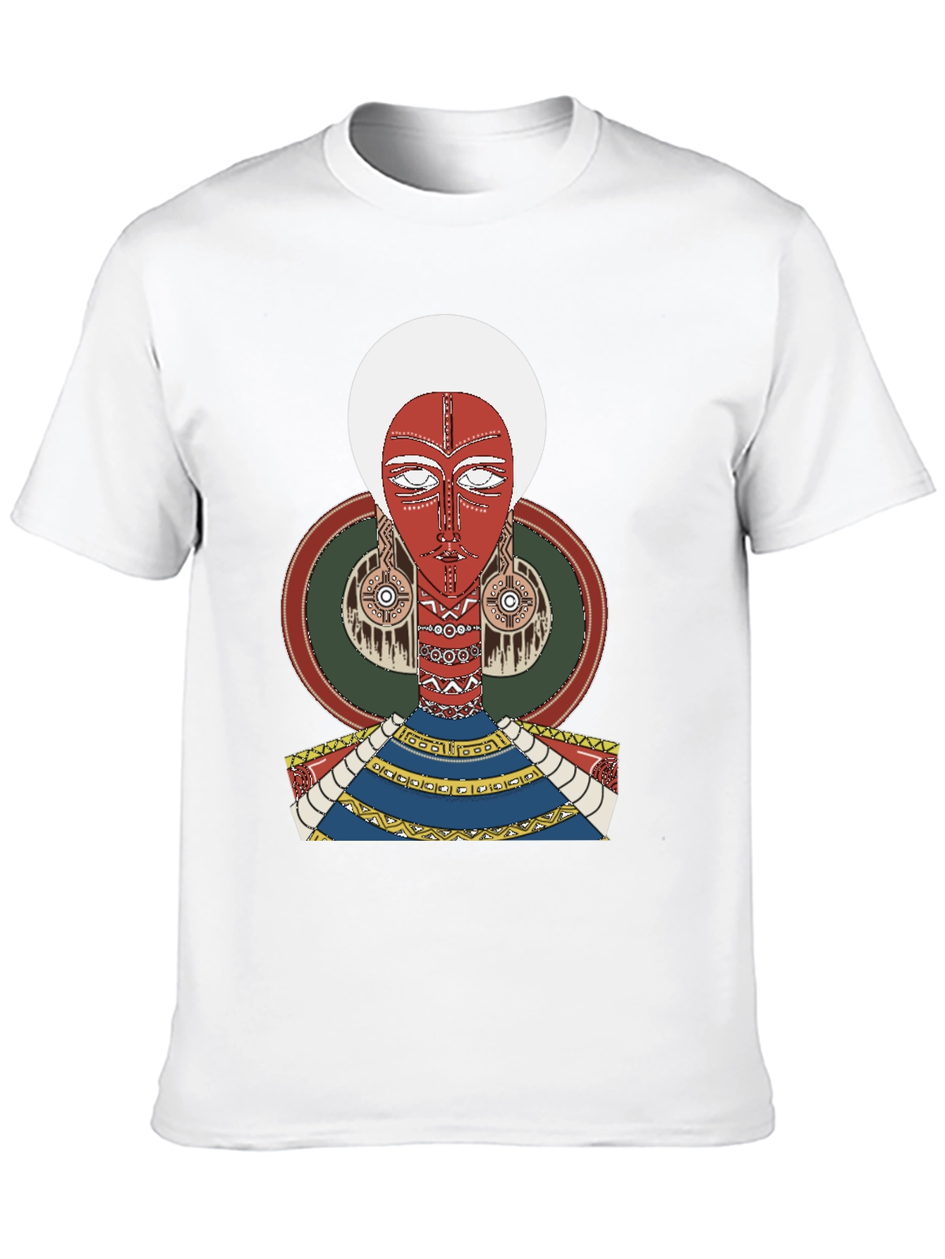 Artistic Tribal Graphic Print Black T-Shirt