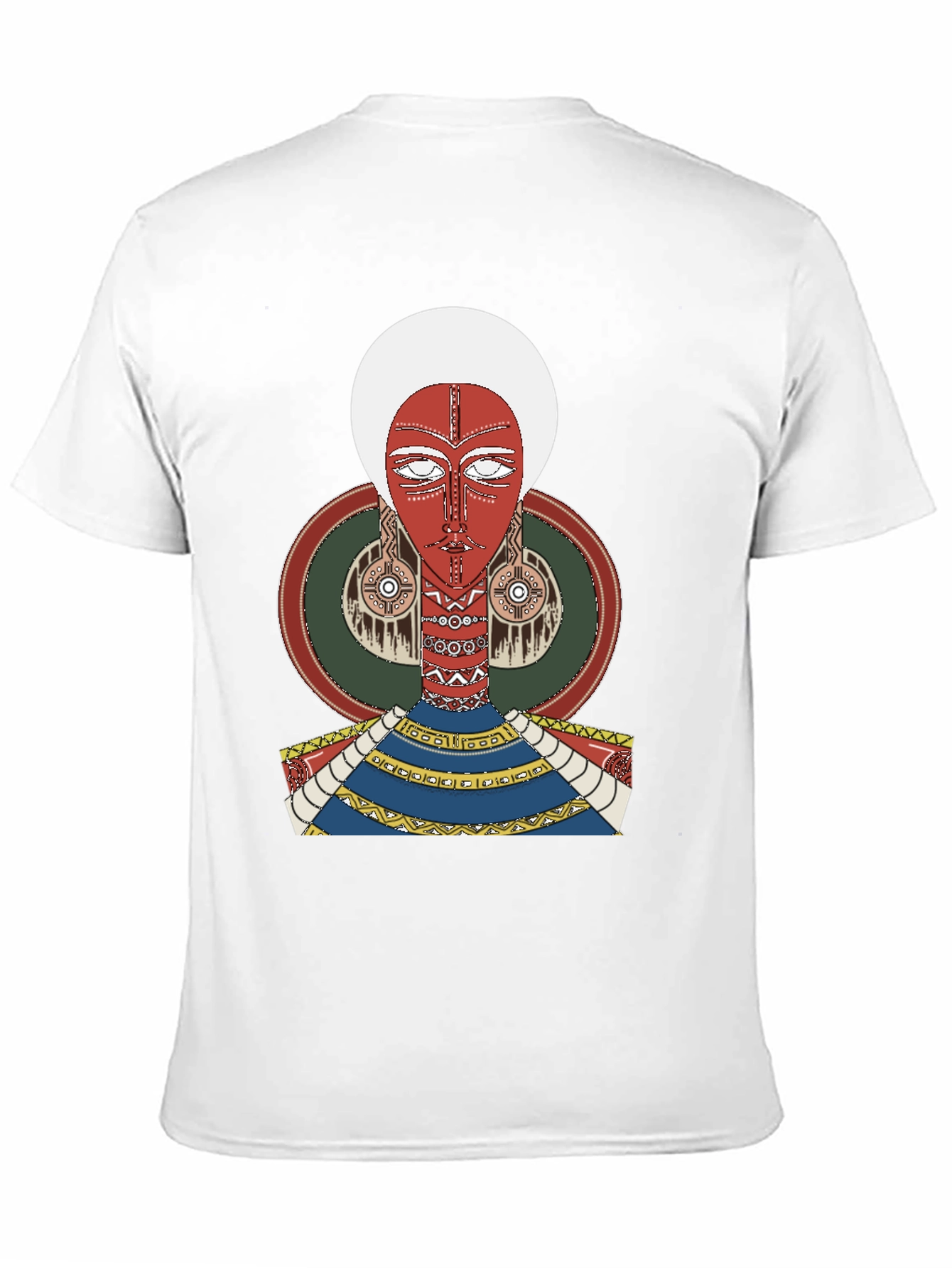 Artistic Tribal Graphic Print Black T-Shirt