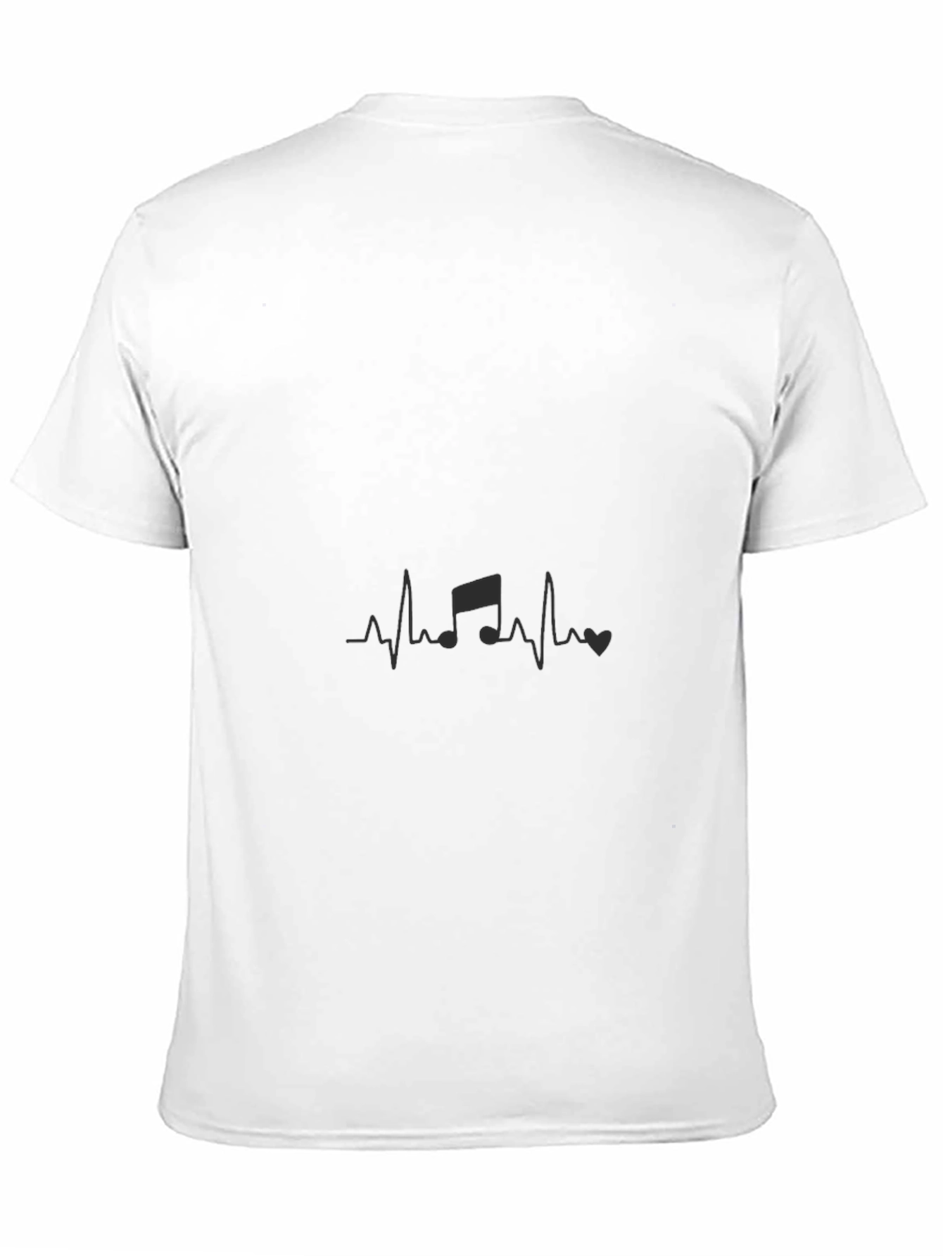 Music Heartbeat Black T-Shirt
