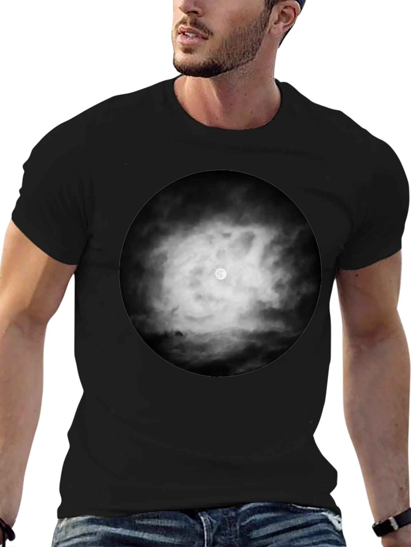Moonlit Cloud T-Shirt - Soft Black Tee