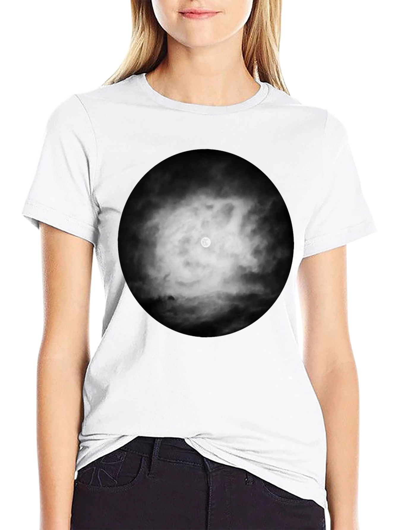 Moonlit Cloud T-Shirt - Soft Black Tee