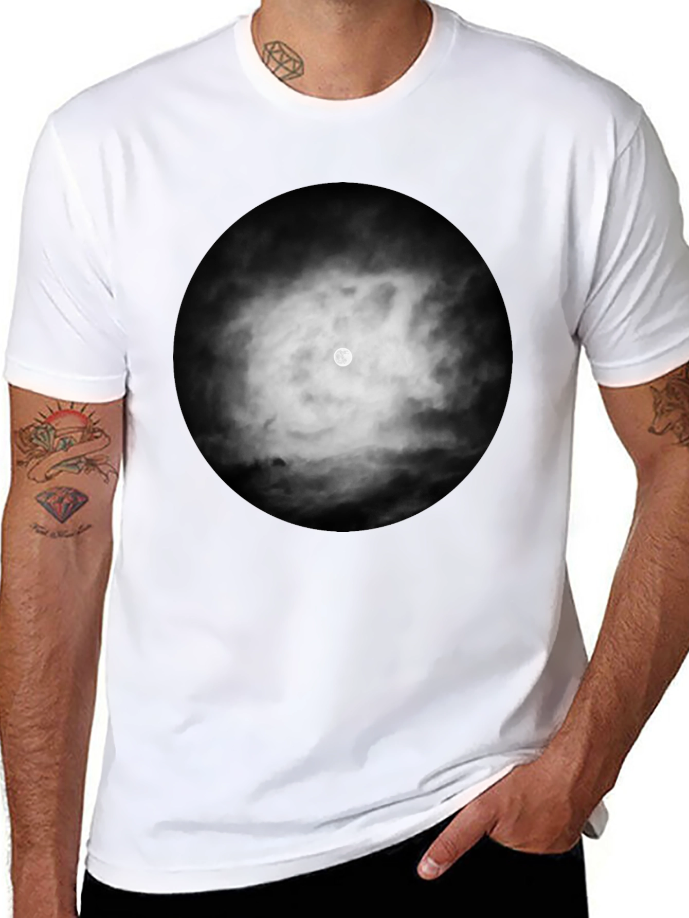 Moonlit Cloud T-Shirt - Soft Black Tee