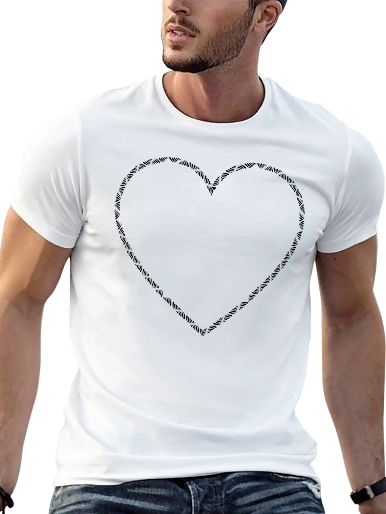 Black Heart Graphic Tee - Modern Casual Style