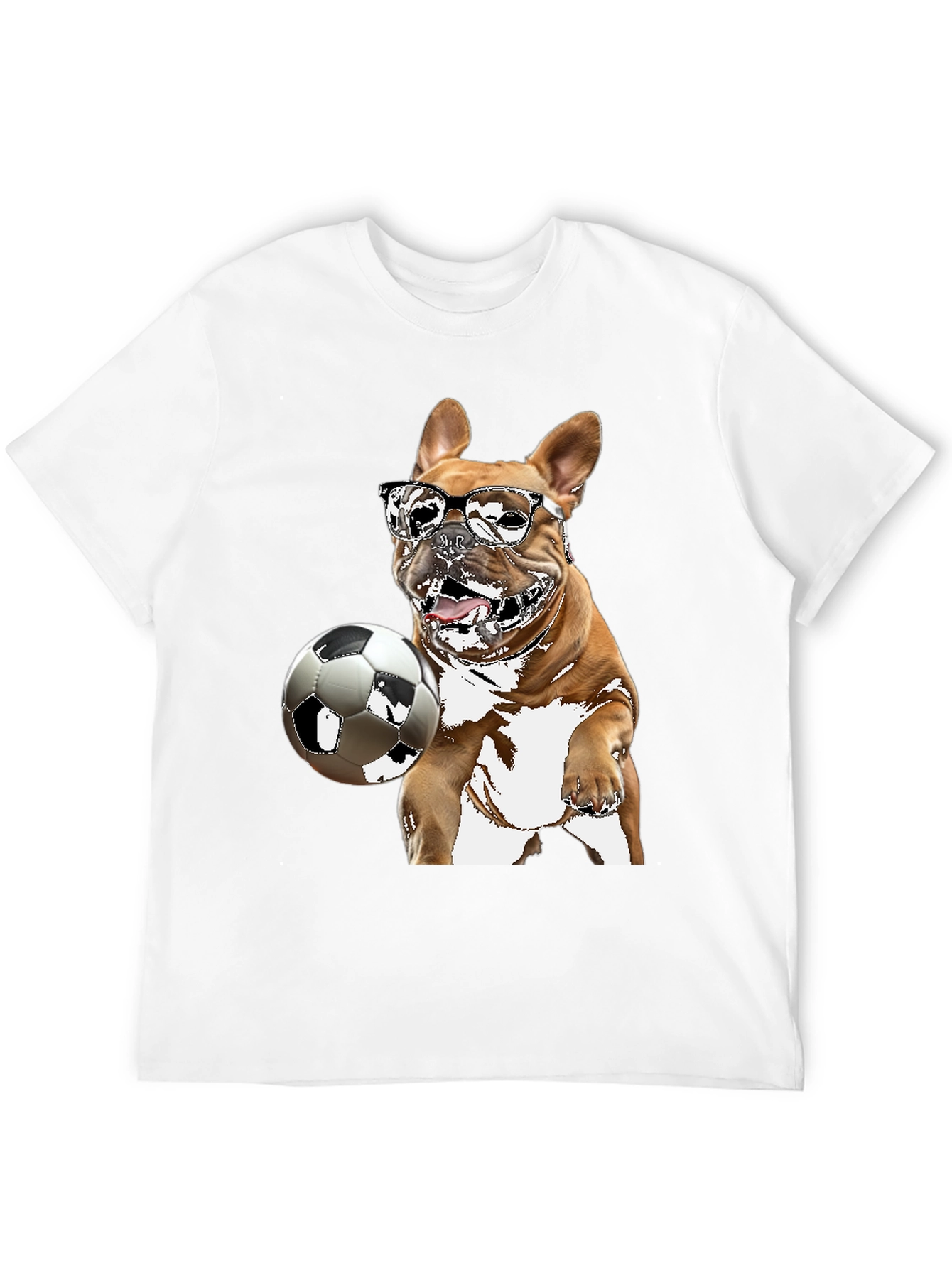 Dog Soccer T-Shirt - Black Graphic Tee