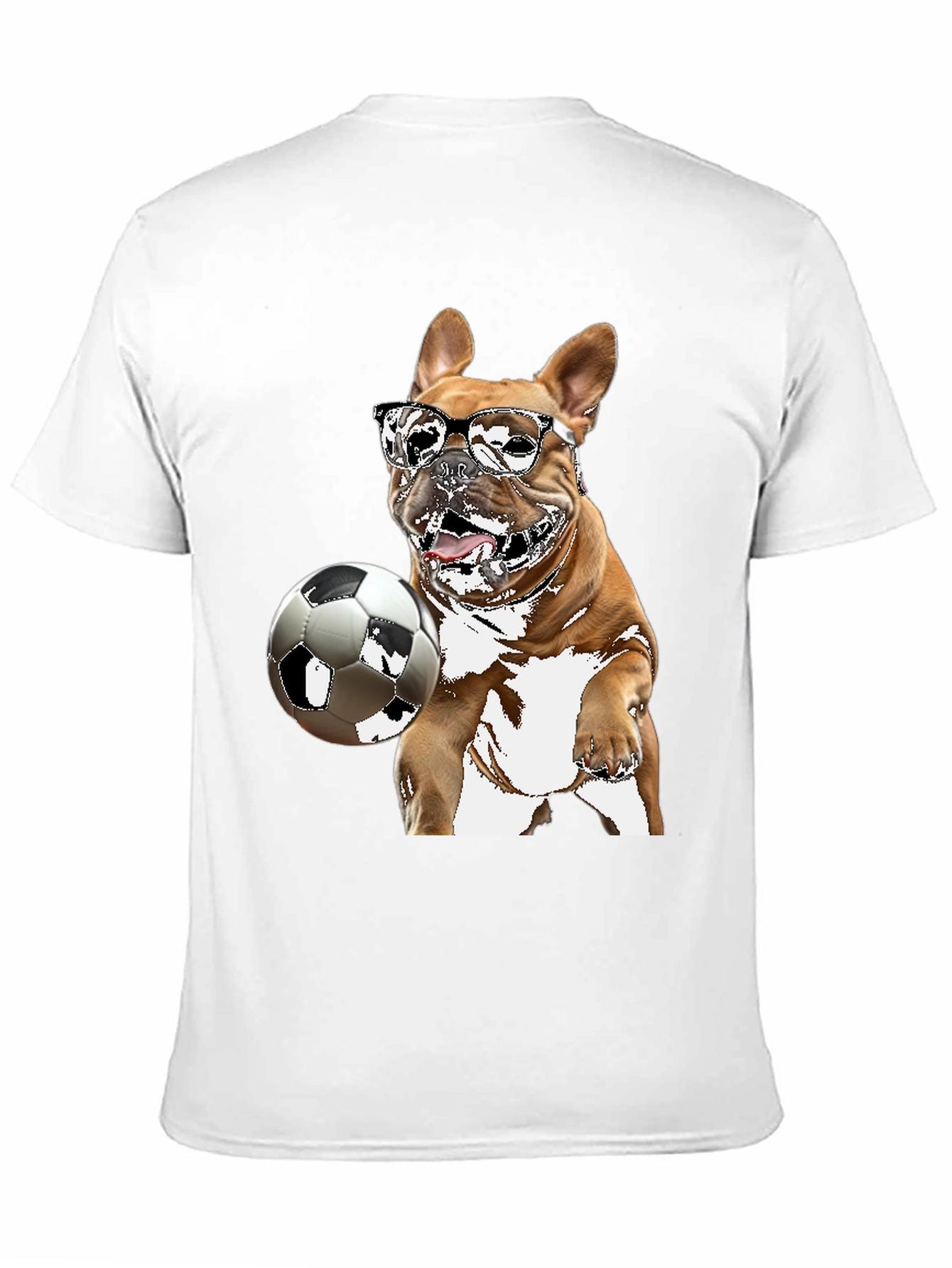 Dog Soccer T-Shirt - Black Graphic Tee