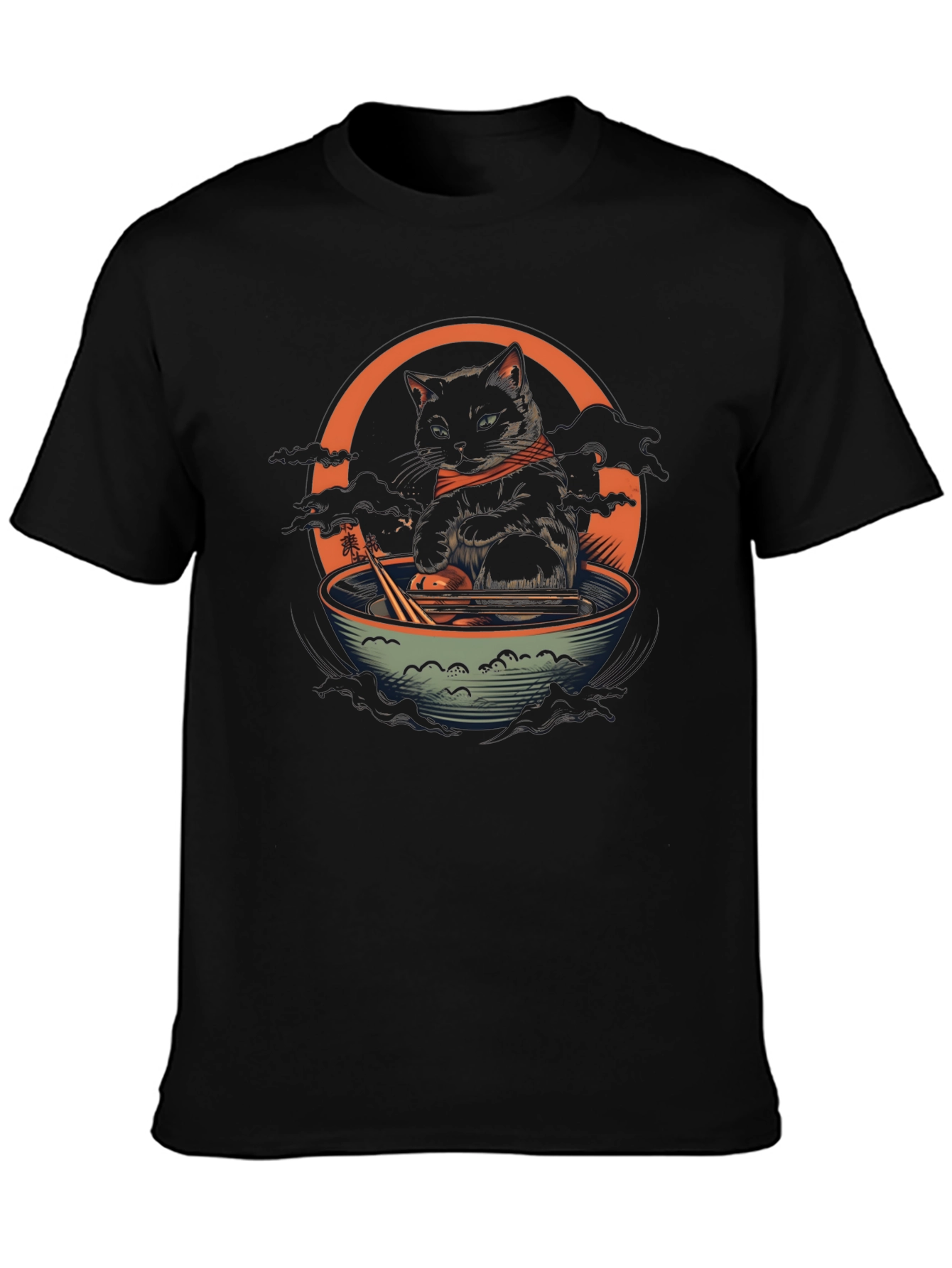 Cat Ramen Bowl Graphic Tee - Unique Design