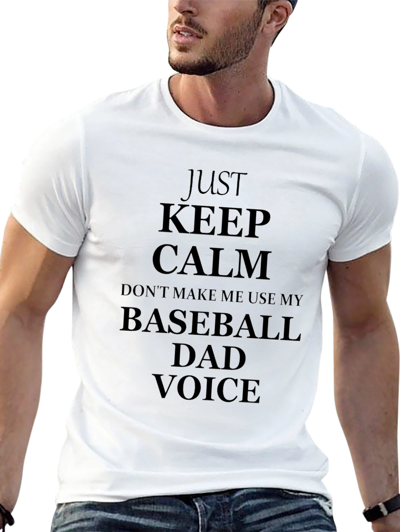 Baseball Dad Voice Graphic Tee - Humor T-Shirt