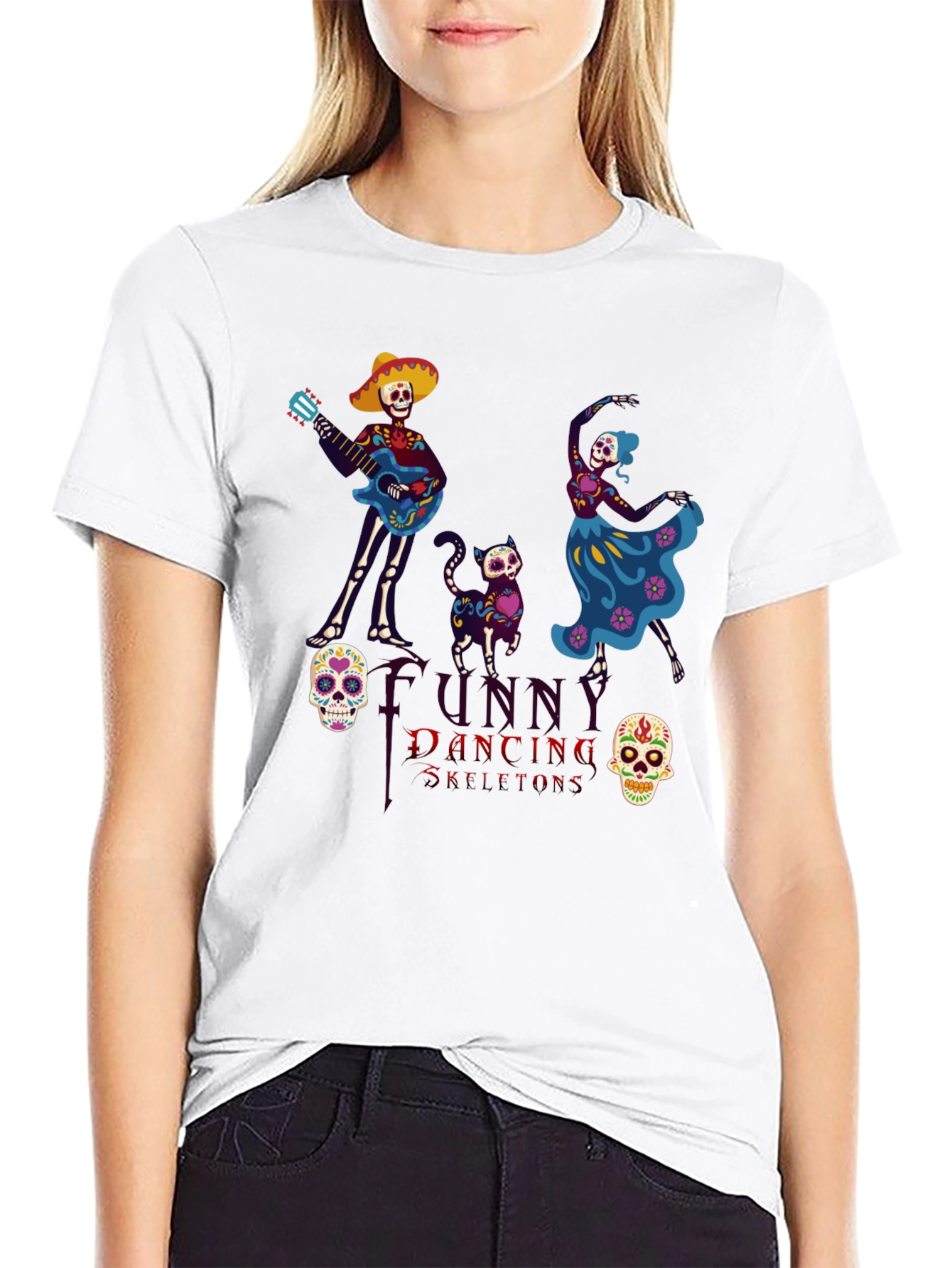 Dancing Skeleton T-Shirt - Day of the Dead