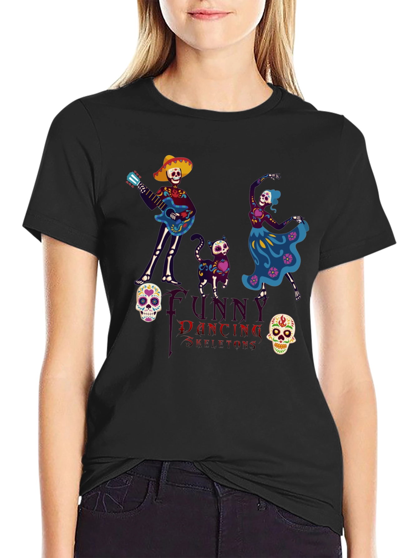 Dancing Skeleton T-Shirt - Day of the Dead