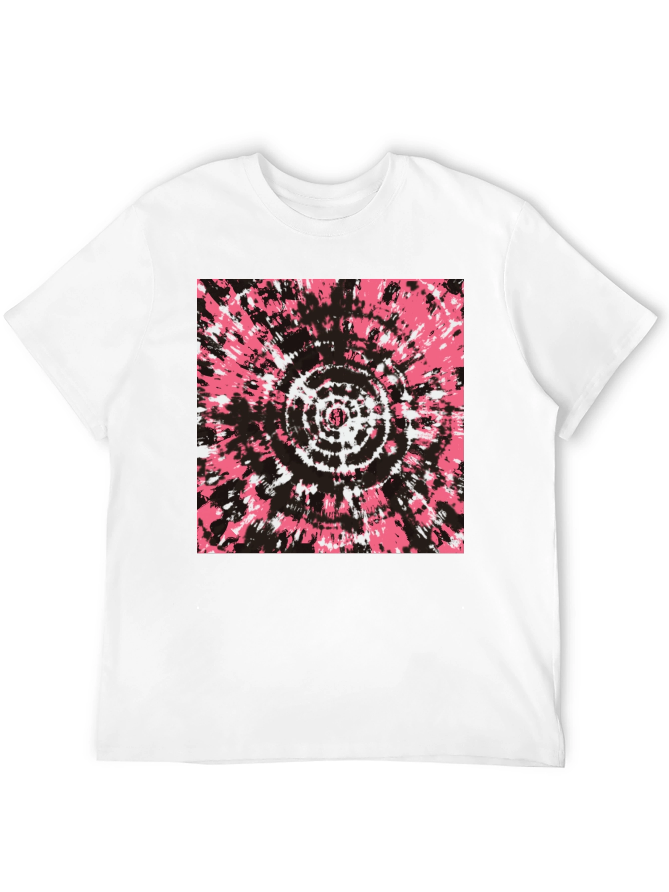 Retro Tie-Dye Graphic Tee - Black