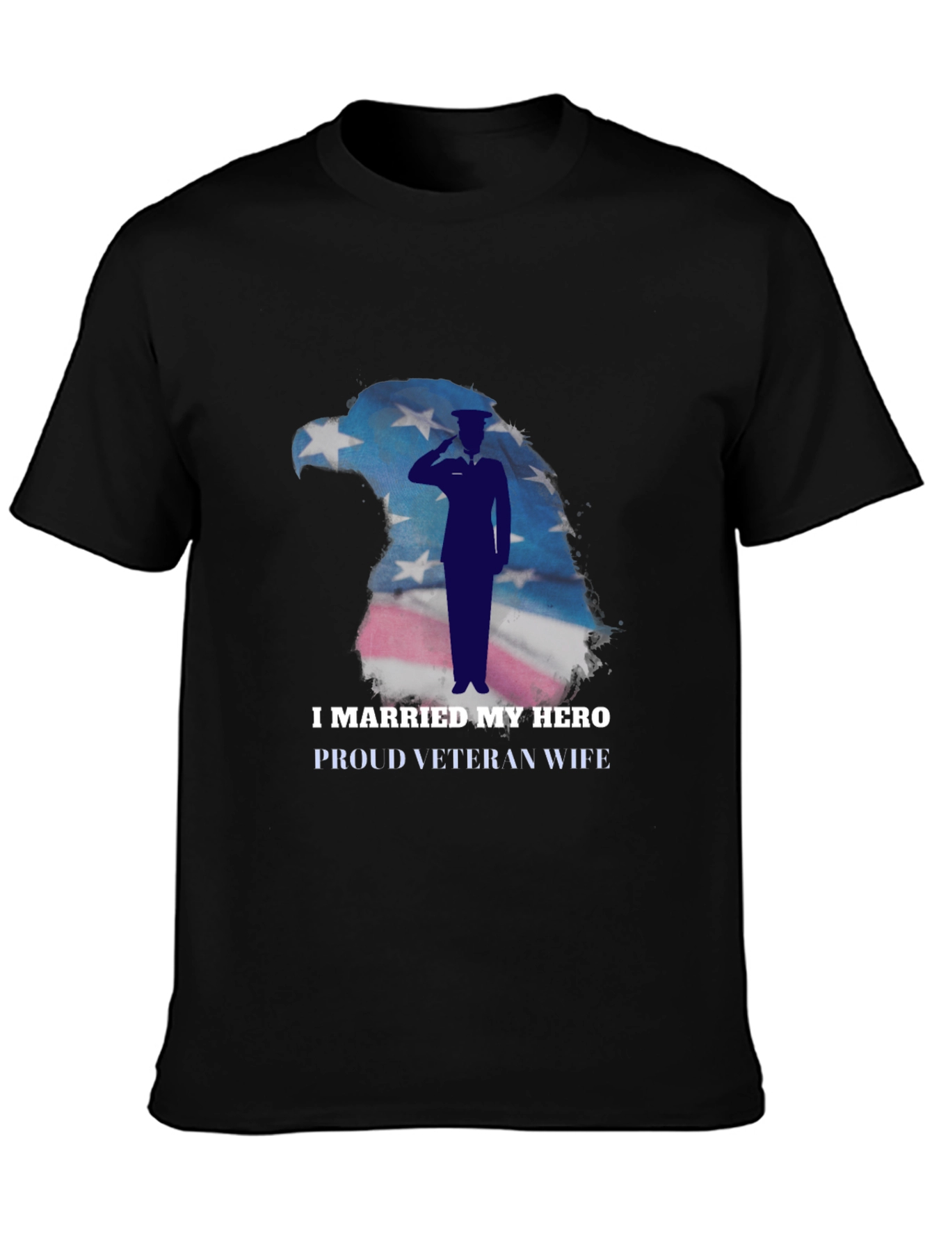 I Married My Hero Veteran Wife Graphic T-Shirt