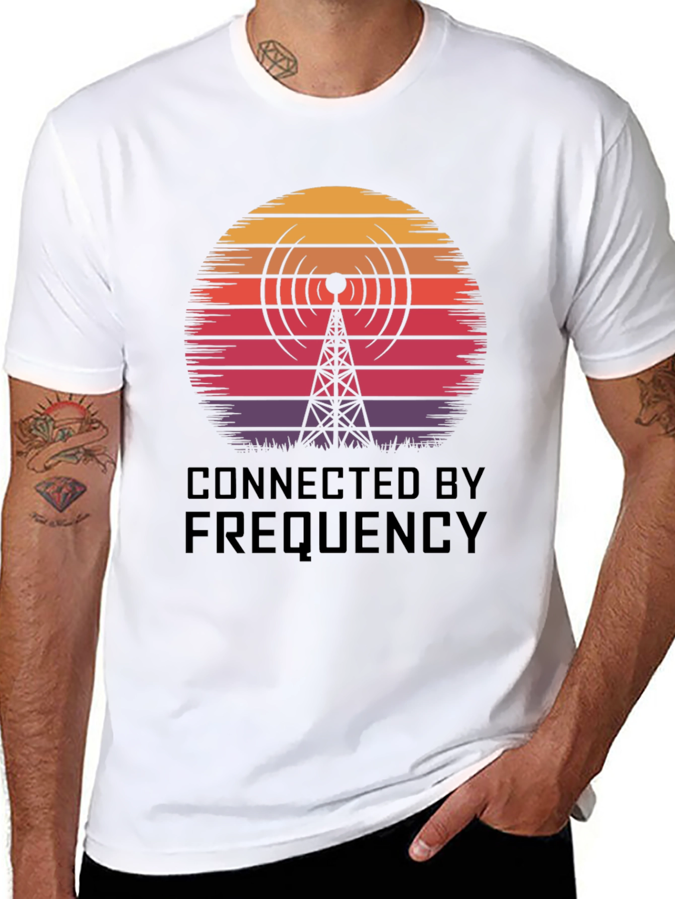 Connected by Frequency Graphic Tee