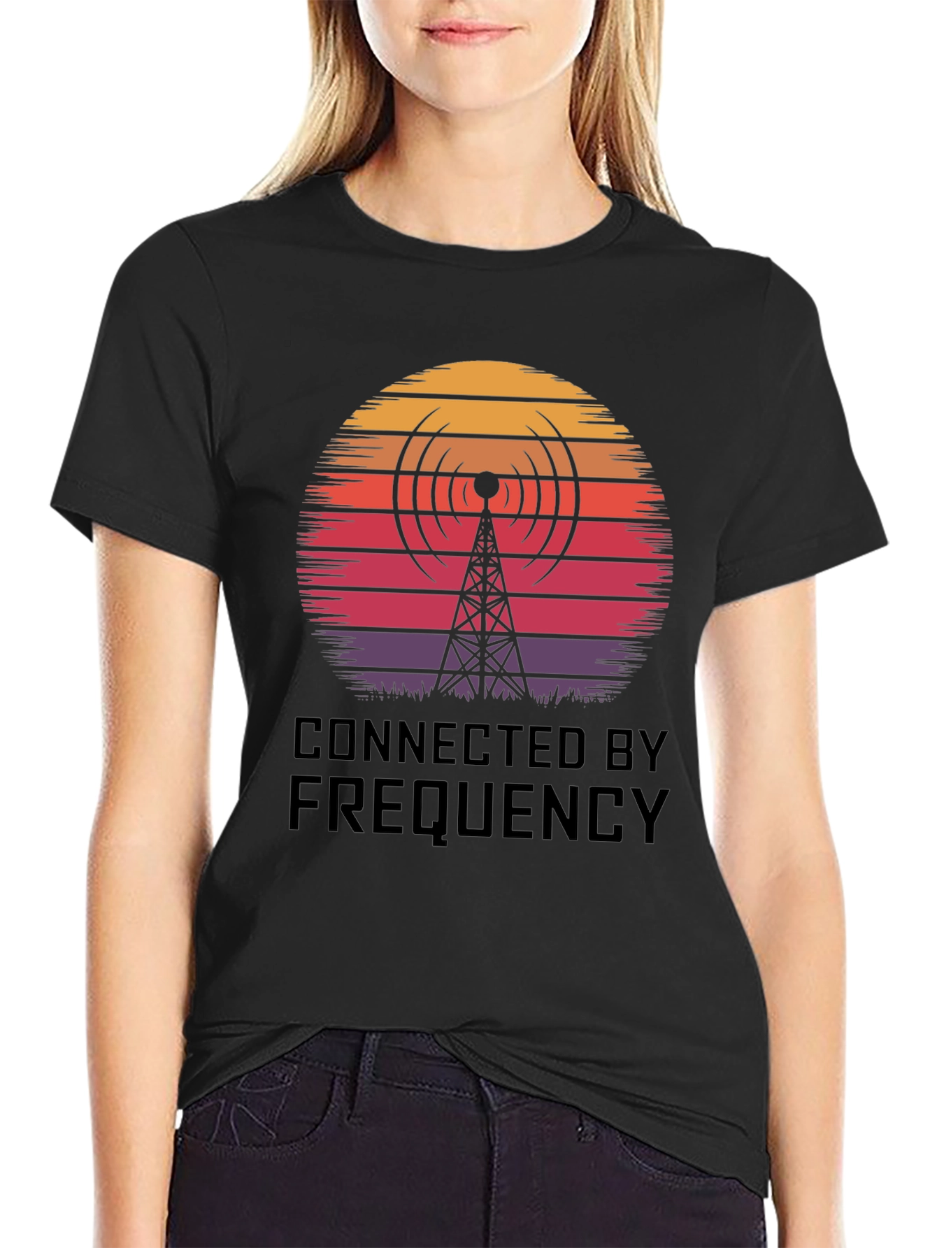 Connected by Frequency Graphic Tee