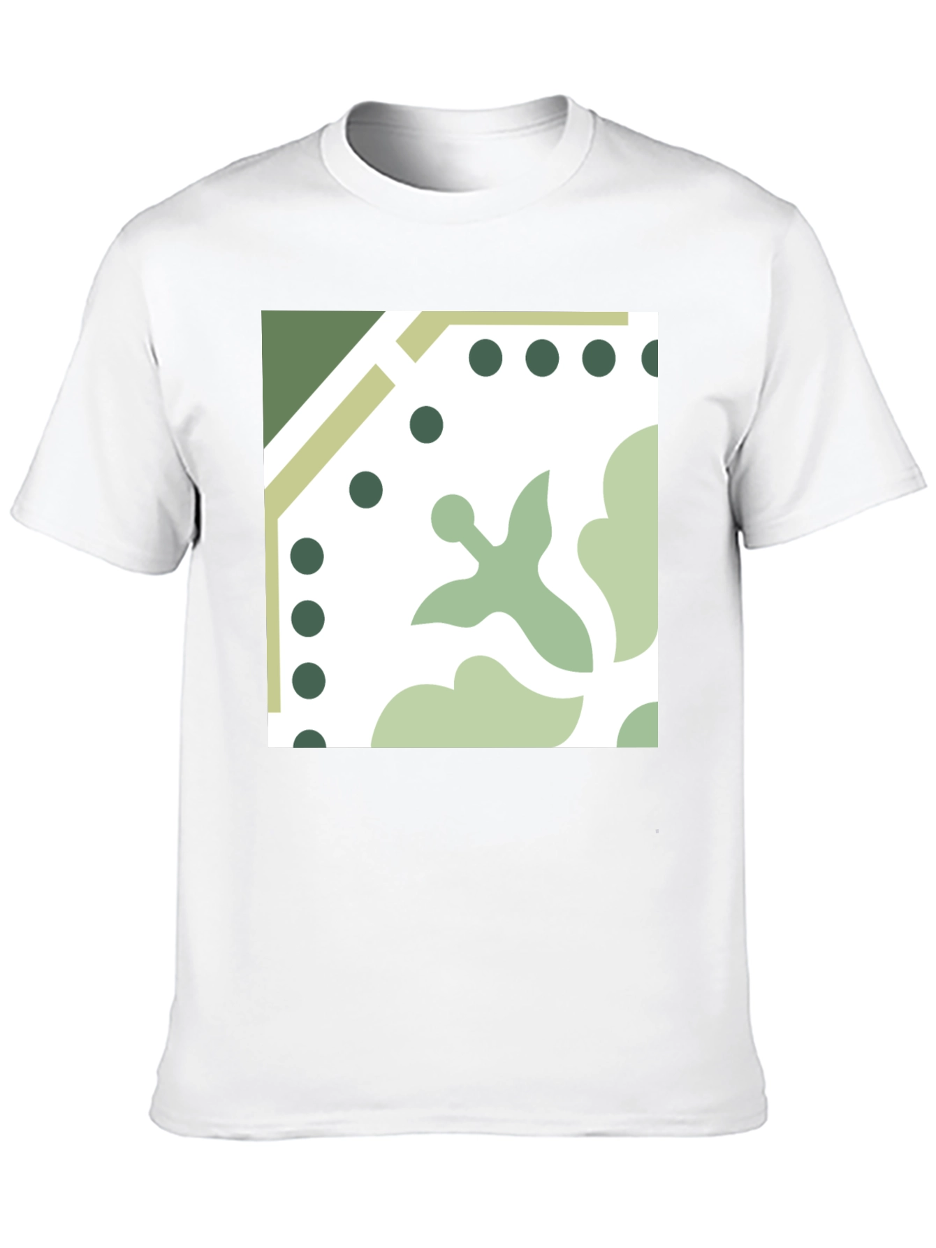 Stylish Black Tee with Geometric Tile Print