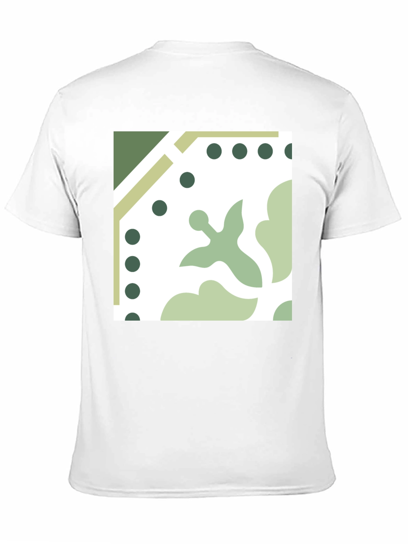 Stylish Black Tee with Geometric Tile Print
