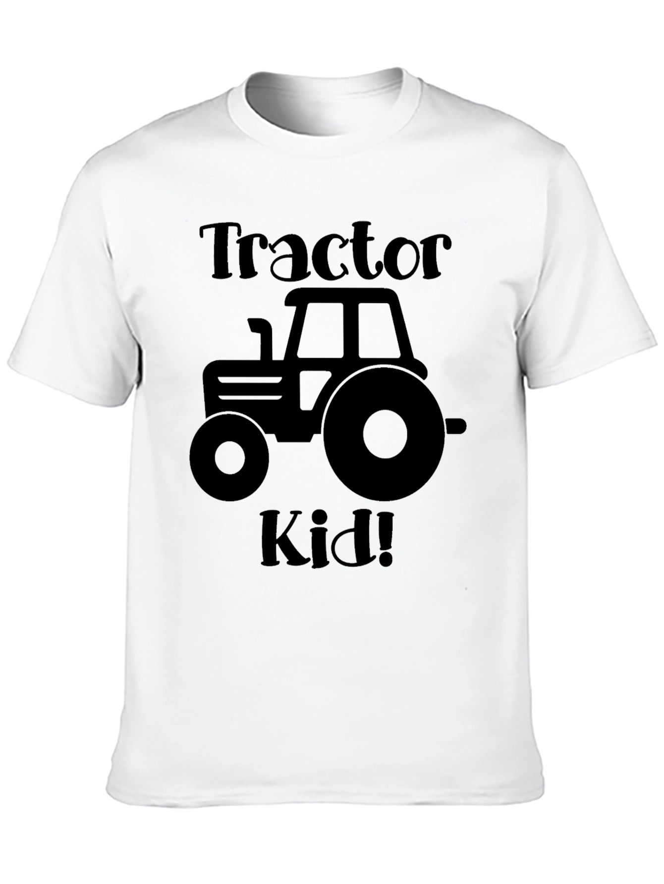 Tractor Kid T-Shirt - Black Cotton Tee