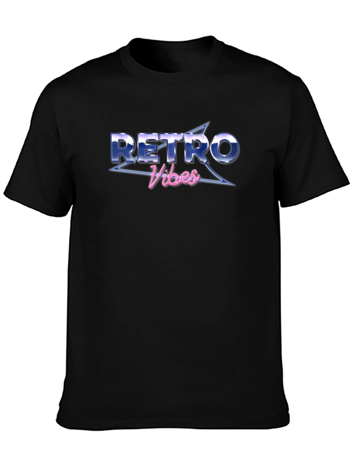 Retro Vibes Graphic T-Shirt - Black