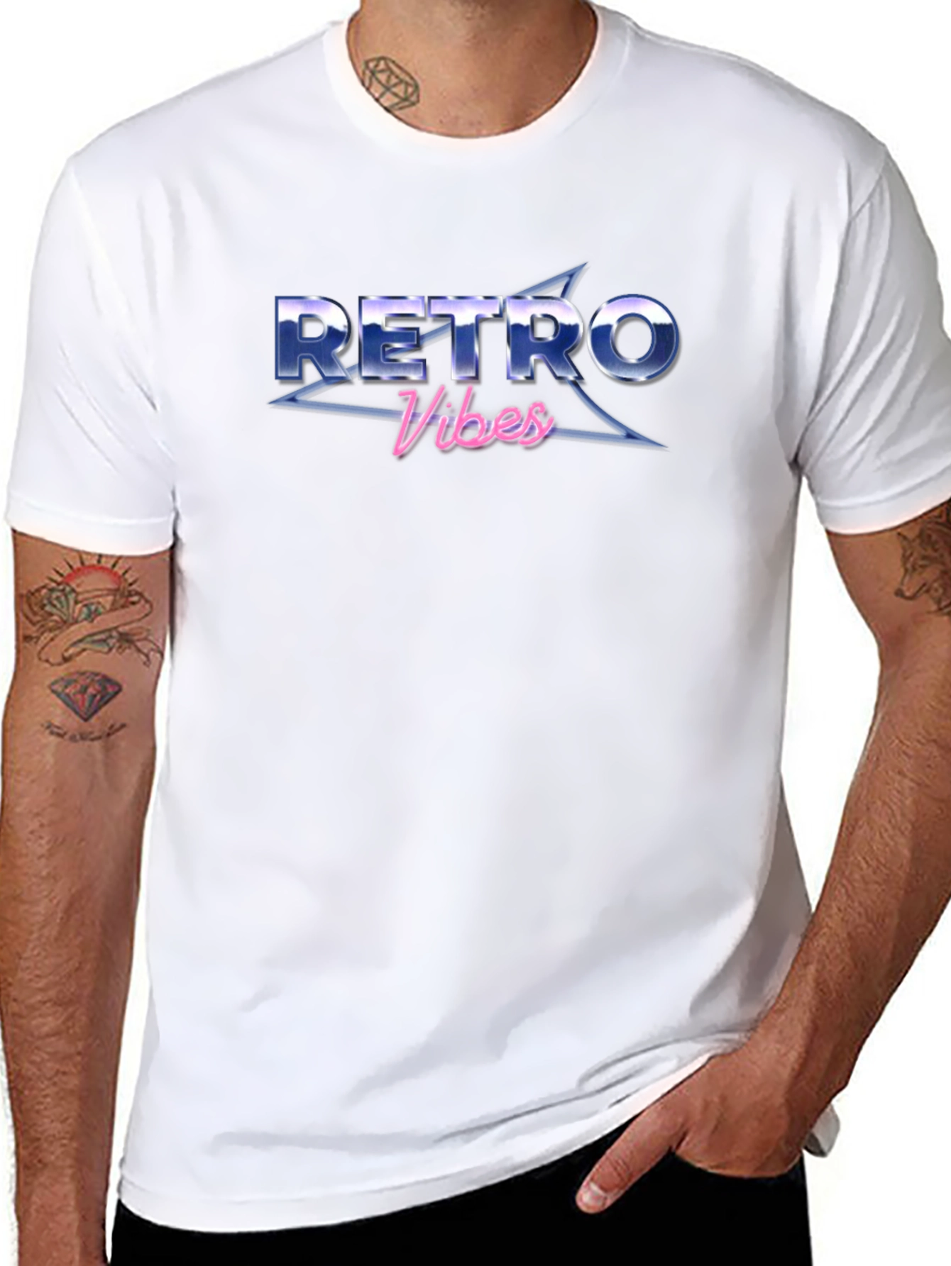 Retro Vibes Graphic T-Shirt - Black