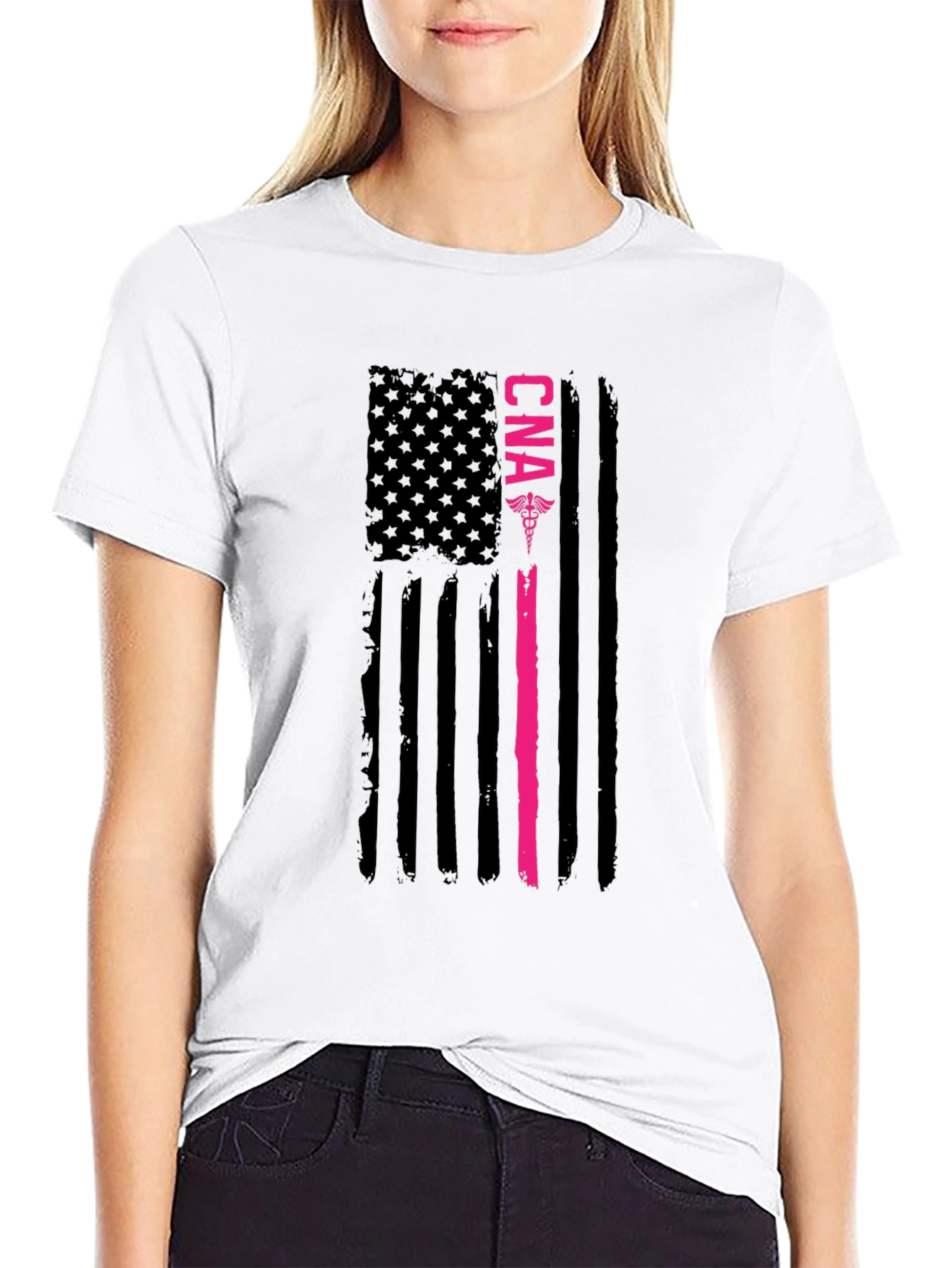 CNA American Flag Graphic T-Shirt