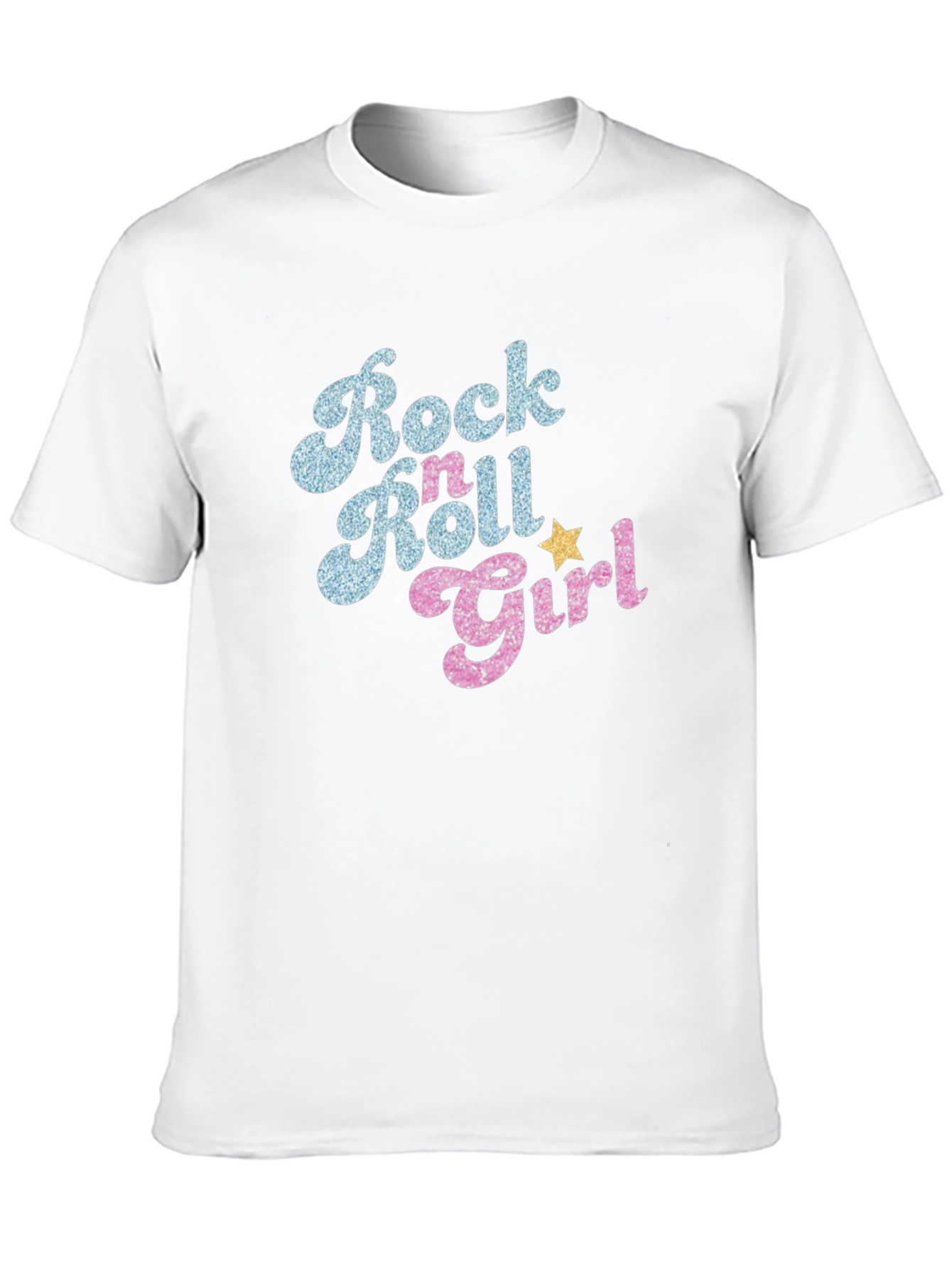 Rock n Roll Girl Black T-Shirt - Retro Style