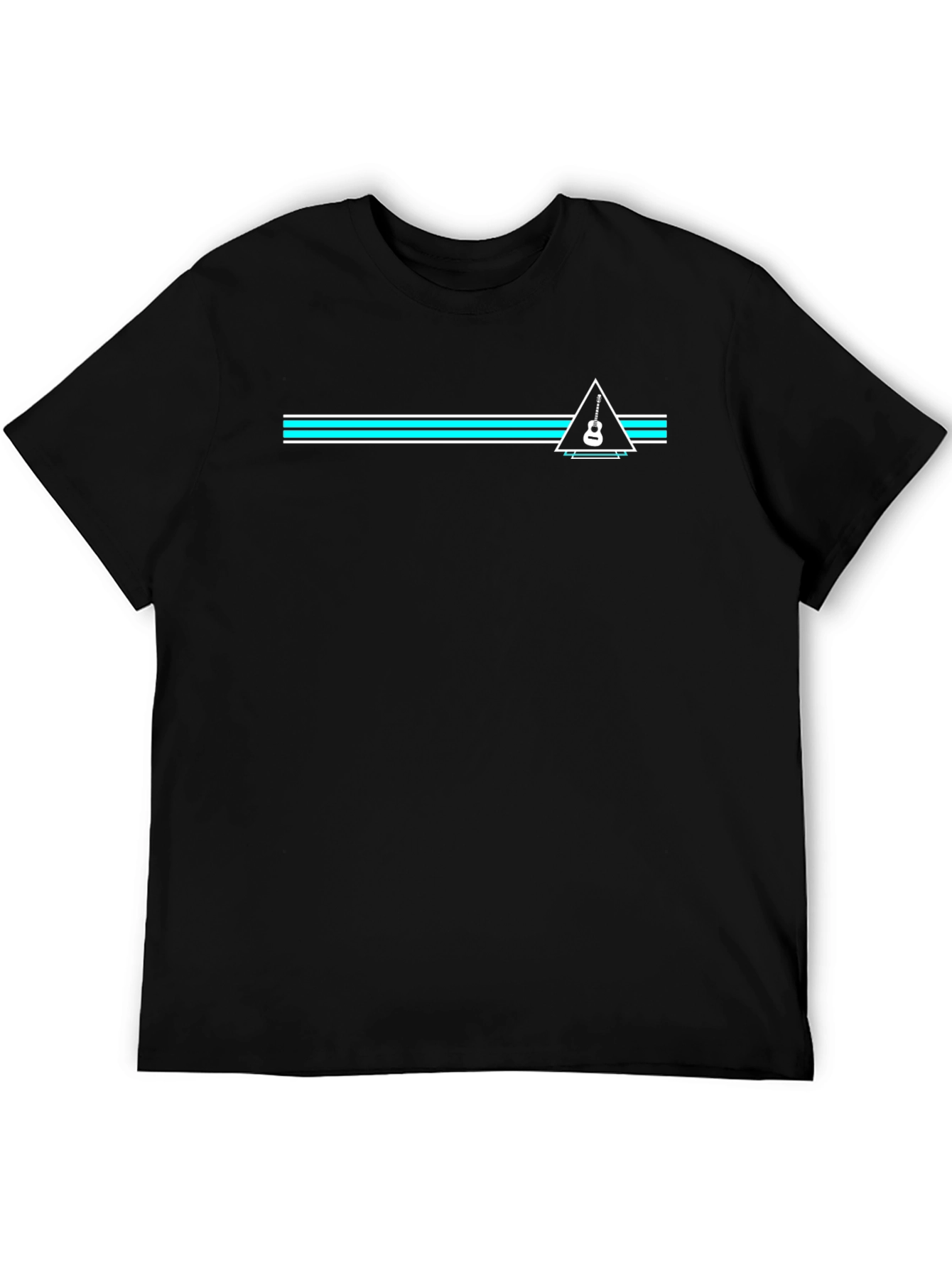 Guitar Graphic Tee - Stylish Black Cotton T-Shirt
