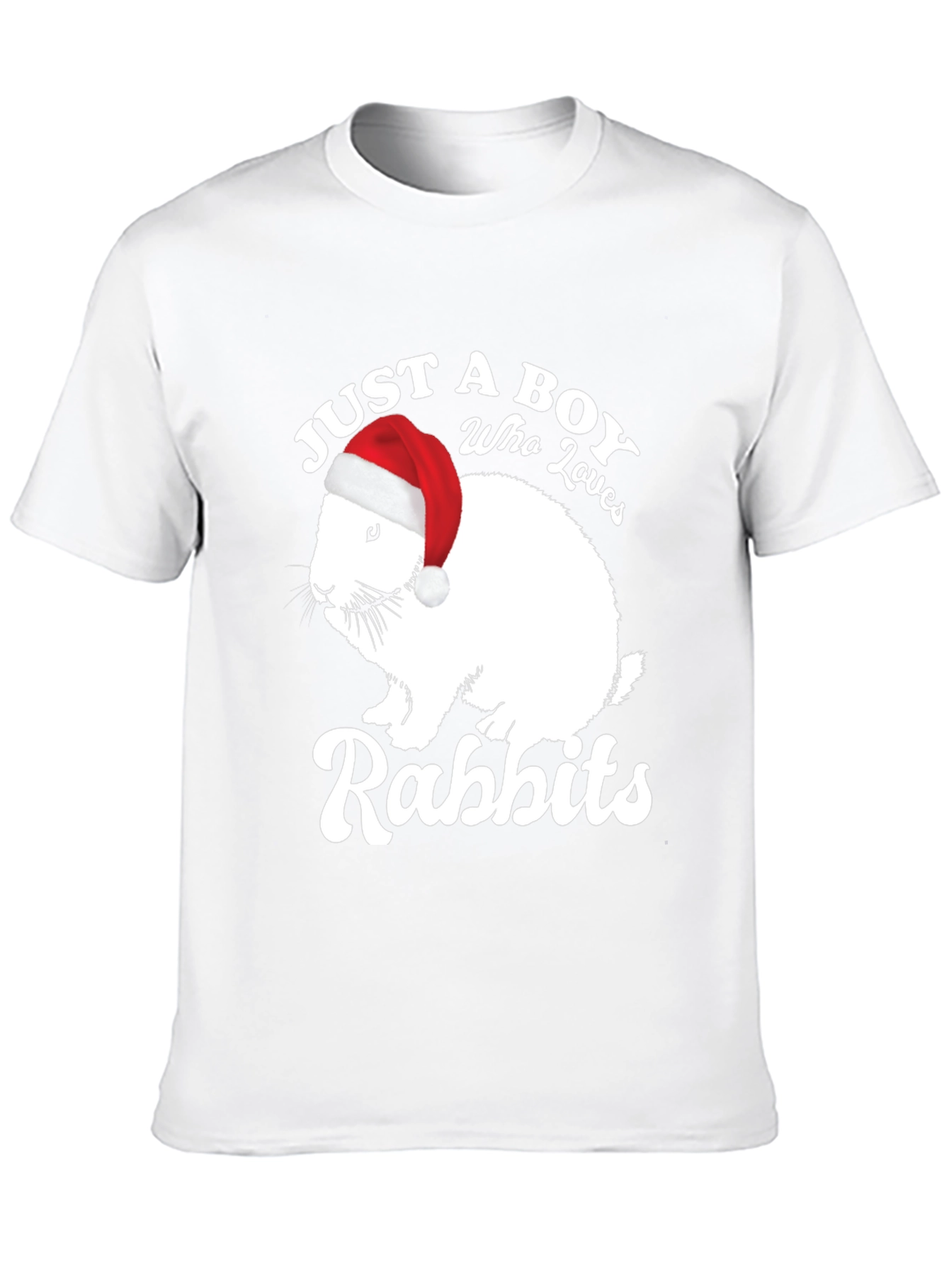 Just a Boy Who Loves Rabbits Christmas T-Shirt