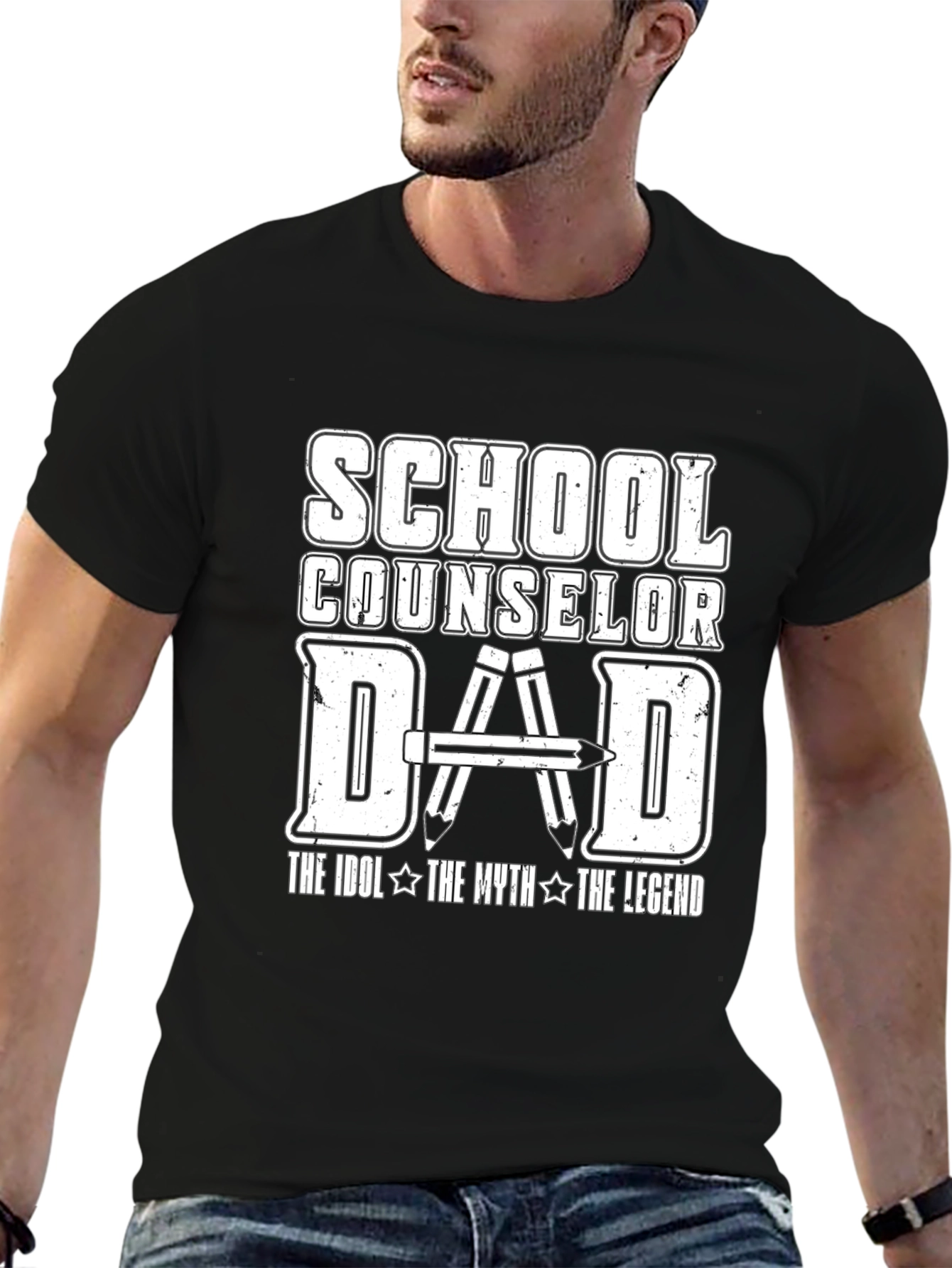 School Counselor Dad Graphic T-Shirt