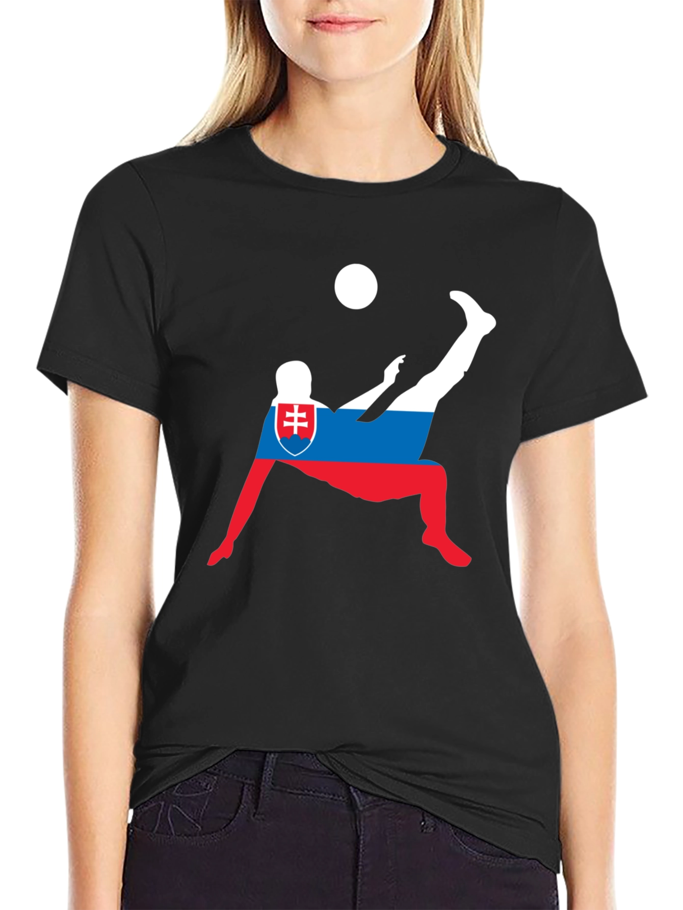 Slovakia Soccer T-Shirt: Flag Football Player