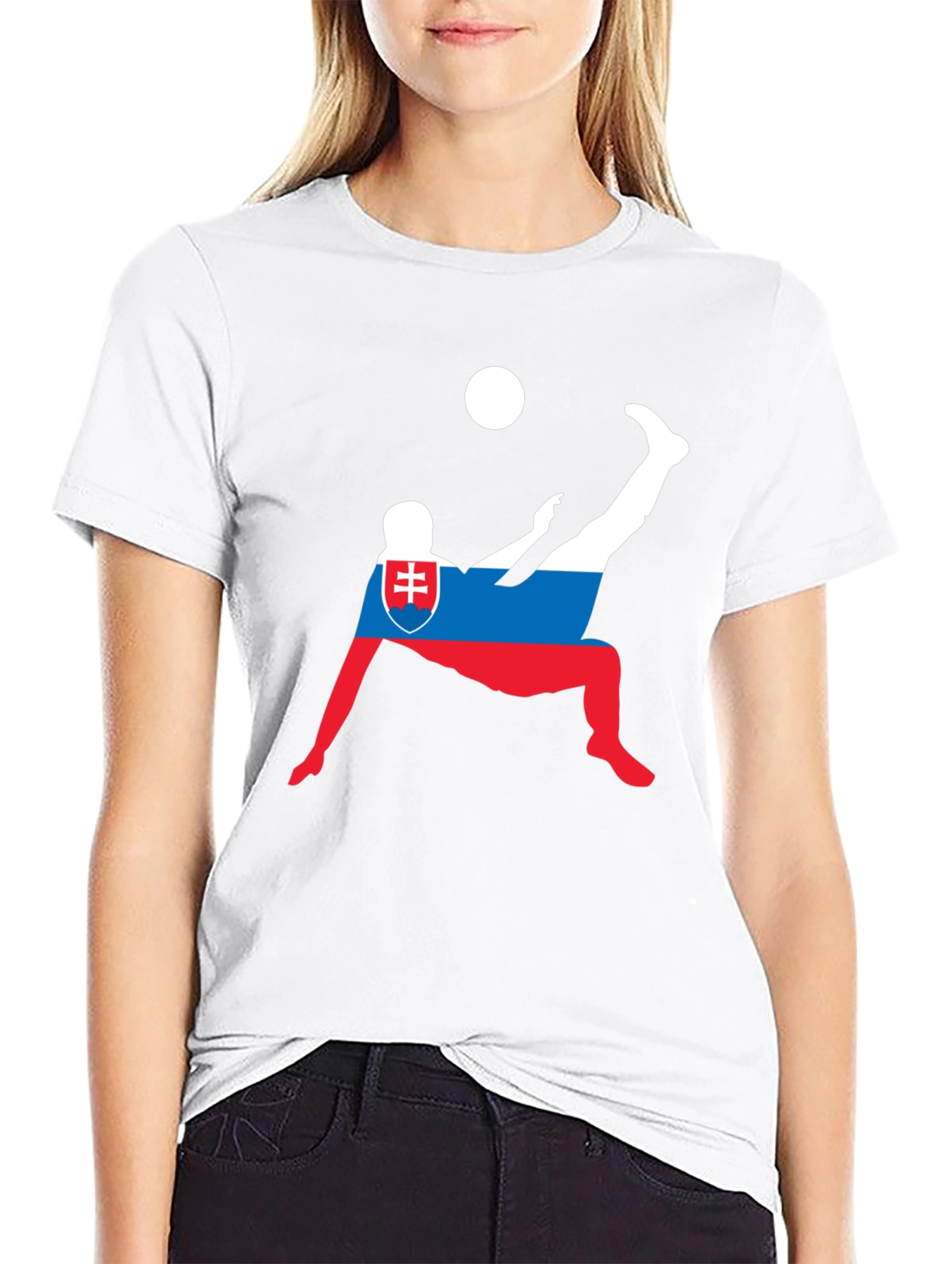 Slovakia Soccer T-Shirt: Flag Football Player