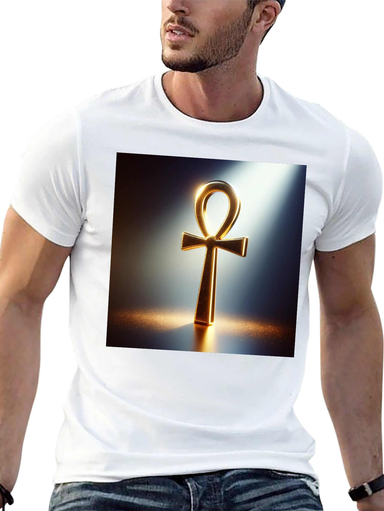 Ankh Graphic Tee - Stylish Egyptian Symbol