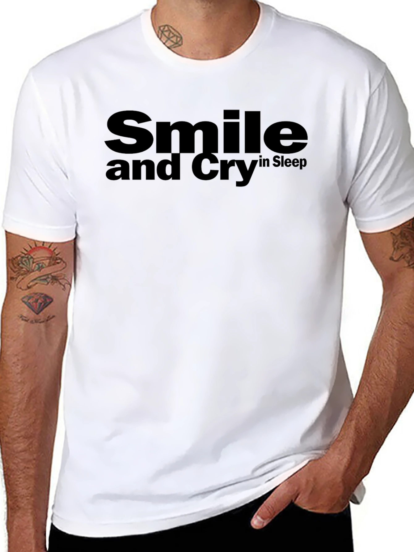 Smile and Cry in Sleep Black Tee