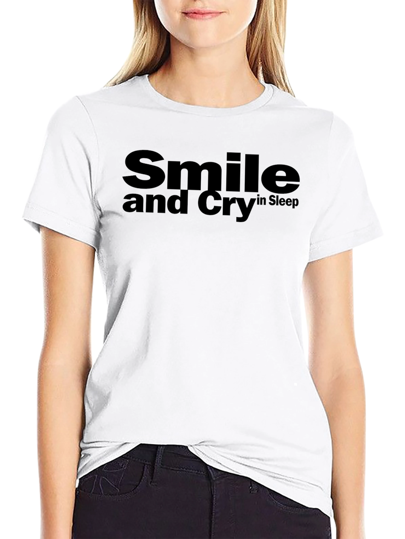 Smile and Cry in Sleep Black Tee