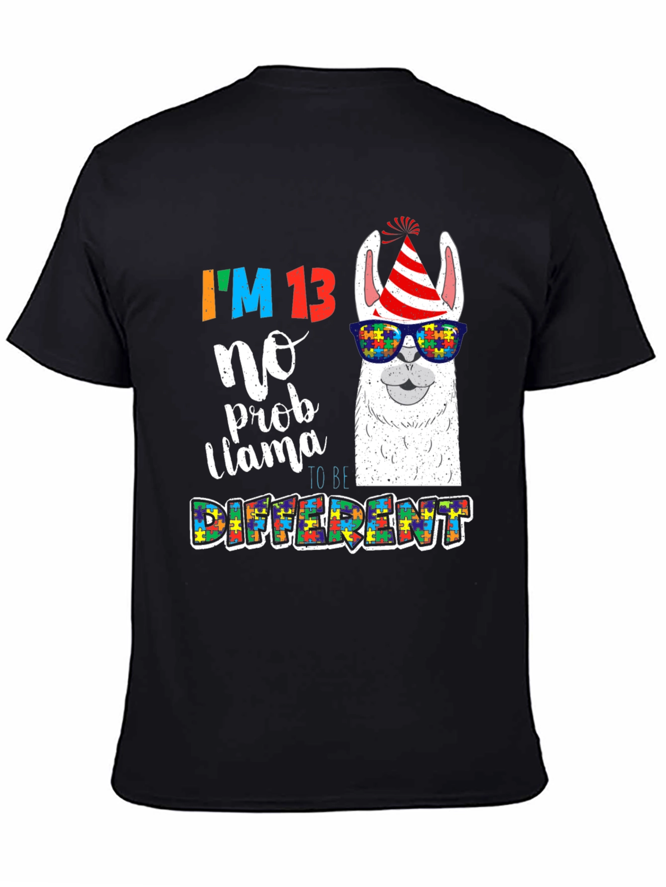 Im 13 No Prob Llama Autism Awareness T-Shirt