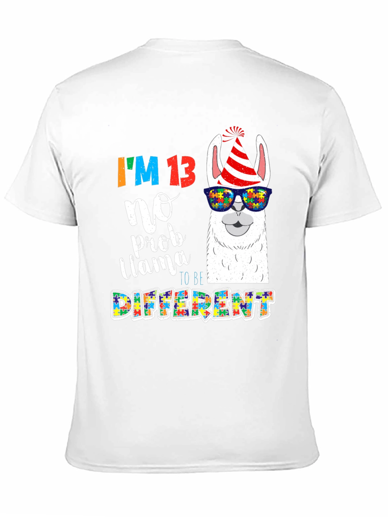 Im 13 No Prob Llama Autism Awareness T-Shirt