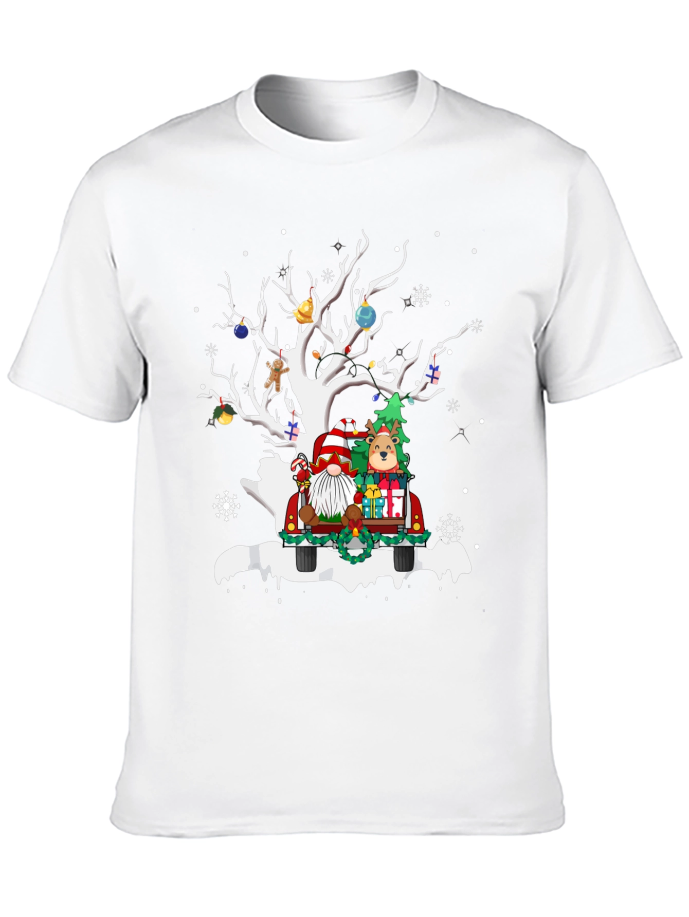 Festive Christmas Tree Truck Graphic Tee