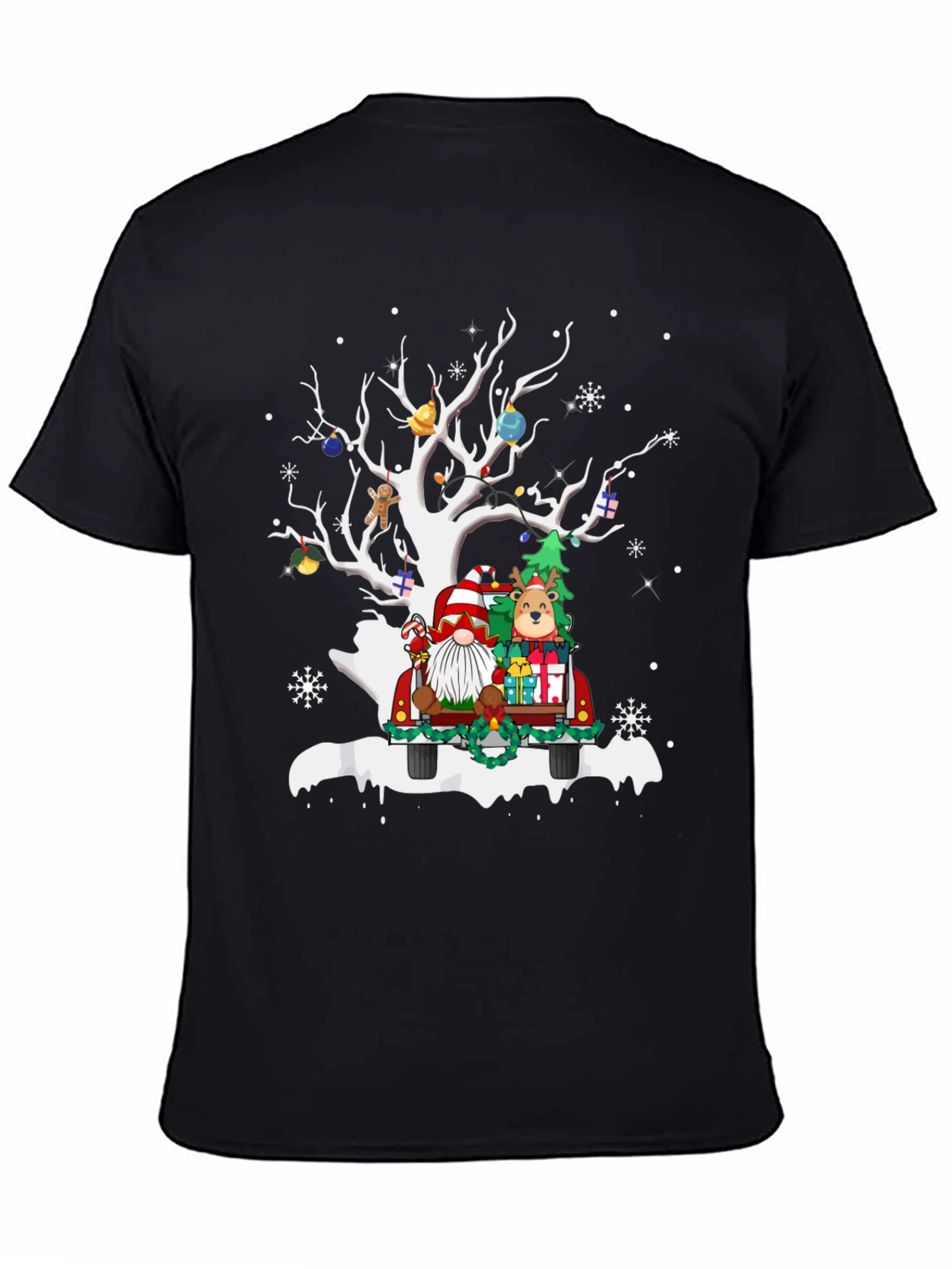 Festive Christmas Tree Truck Graphic Tee
