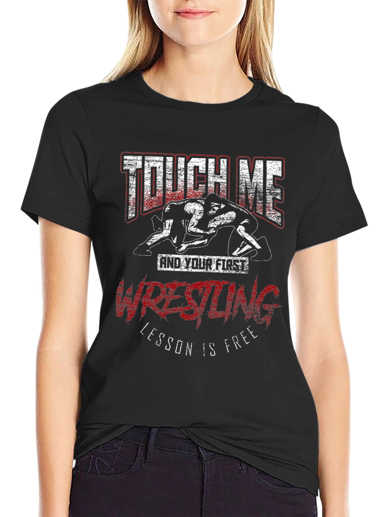 Touch Me Wrestling T-Shirt - Funny Graphic Tee