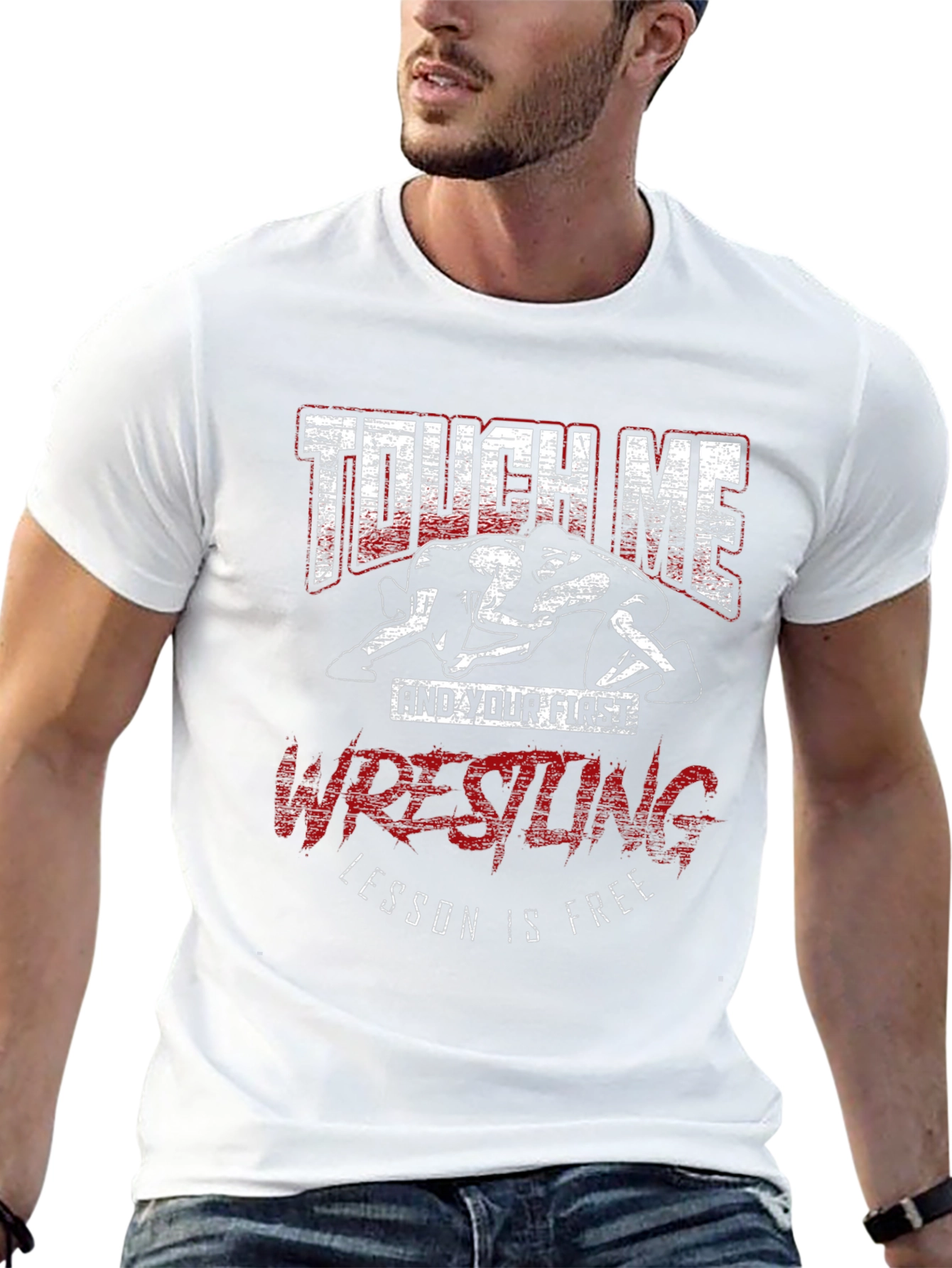 Touch Me Wrestling T-Shirt - Funny Graphic Tee