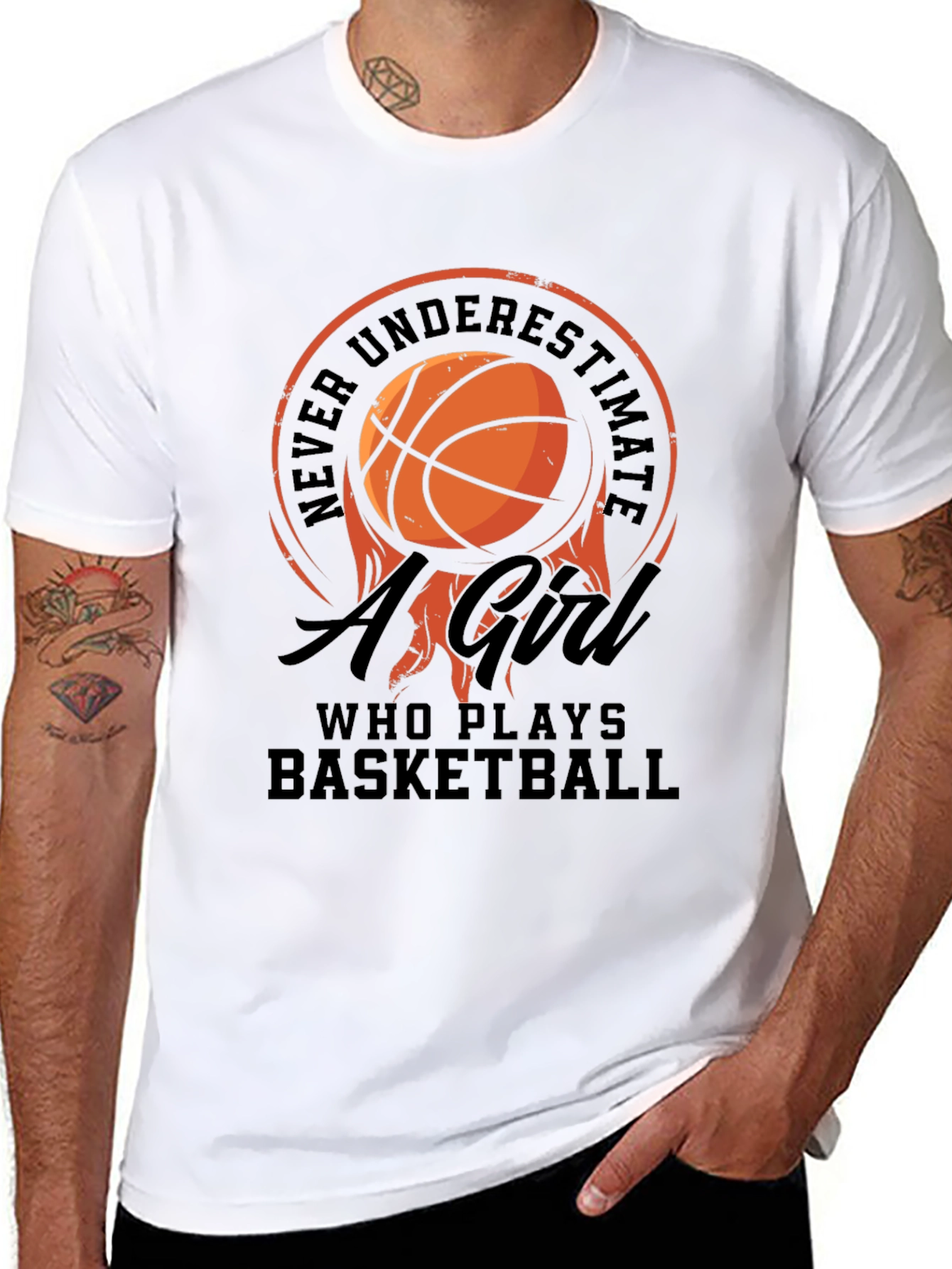 Basketball Girl T-Shirt: Never Underestimate