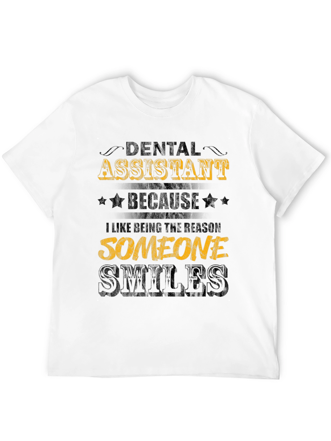 Dental Assistant Smiles Black Graphic Tee