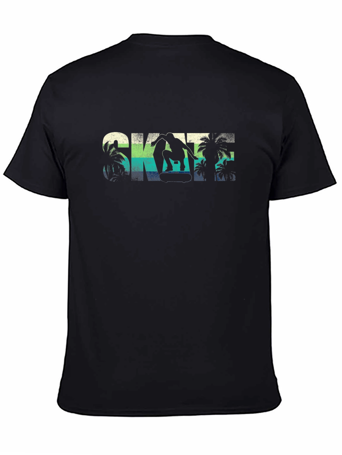 Skateboarding Tee - Retro Palm Design