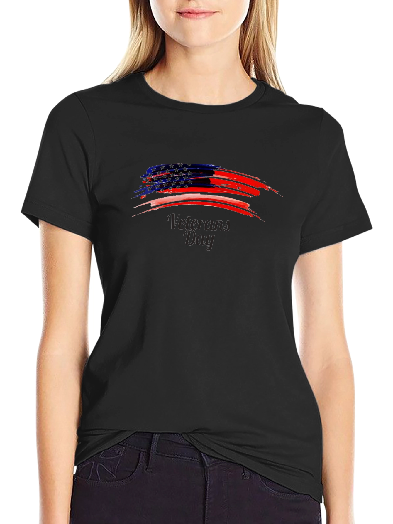 Veterans Day T-Shirt - American Flag Design