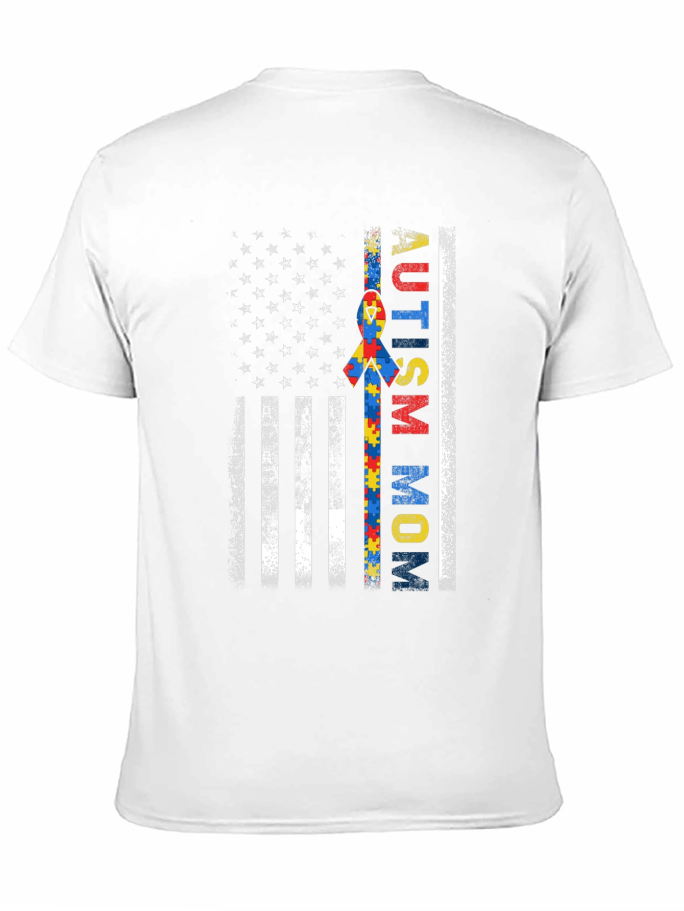 Autism Mom US Flag T-Shirt