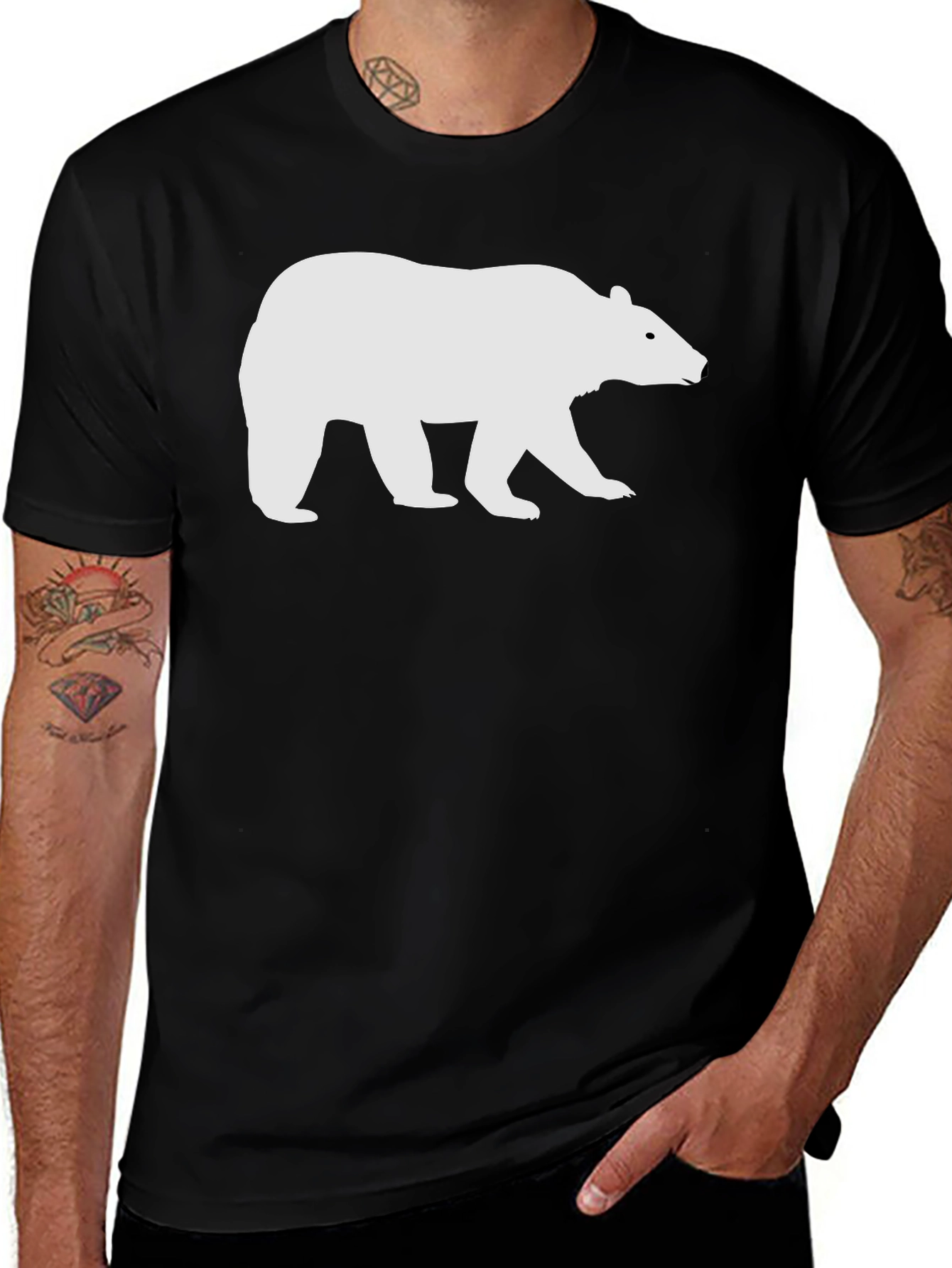 Bear Graphic Black T-Shirt