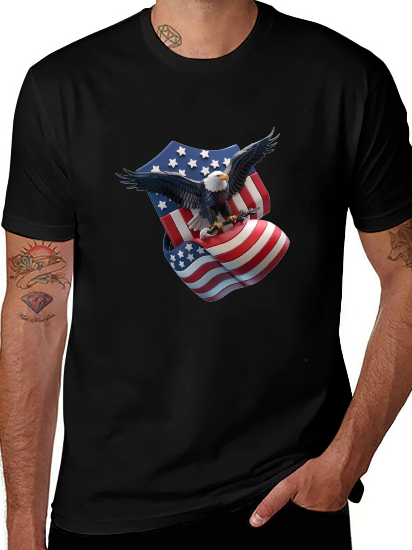 American Eagle USA Flag Graphic T-Shirt