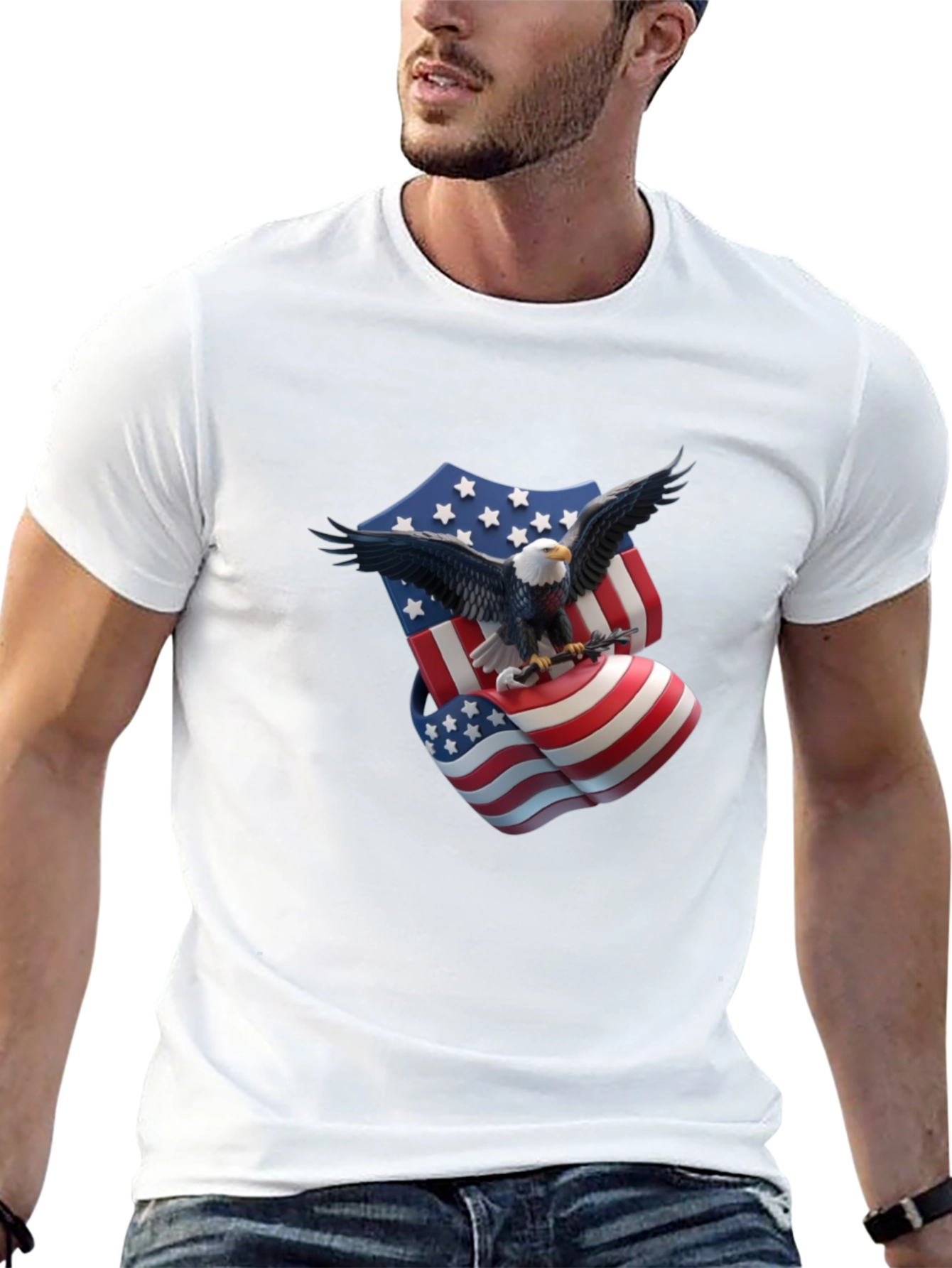 American Eagle USA Flag Graphic T-Shirt