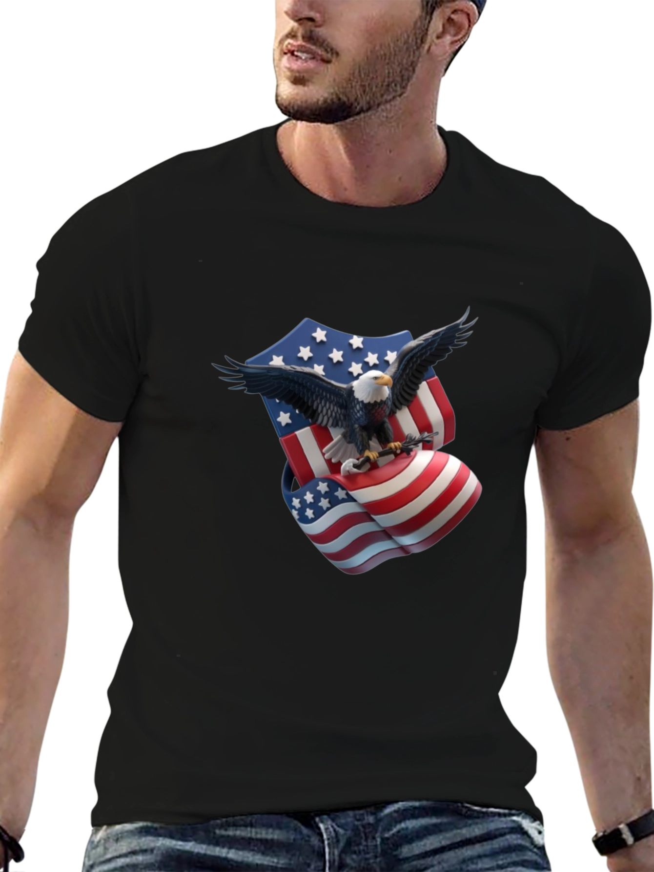 American Eagle USA Flag Graphic T-Shirt