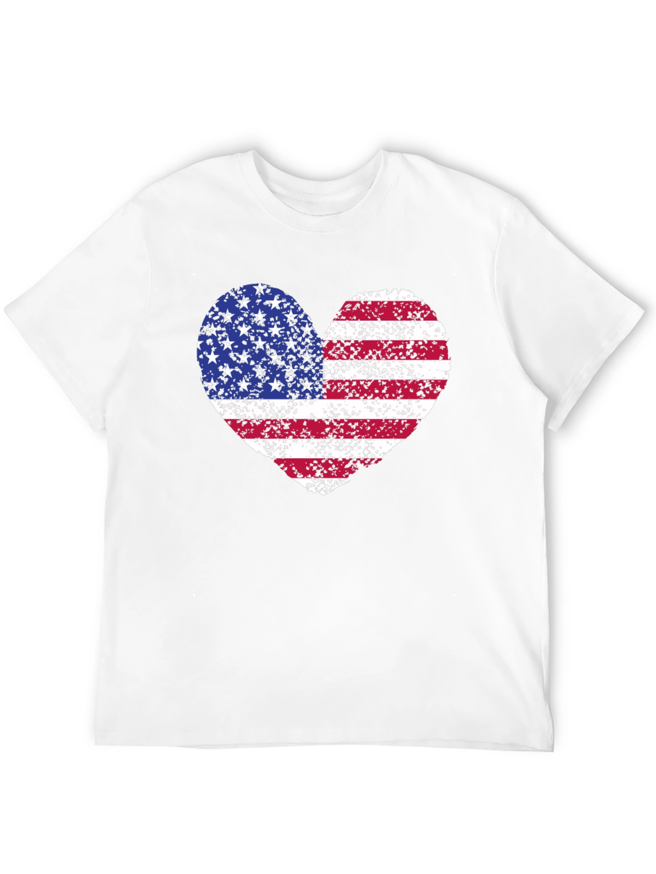 USA Flag Heart T-Shirt - Patriotic Pride